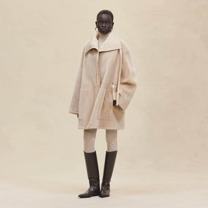 Beige Glaise Reversible Coat