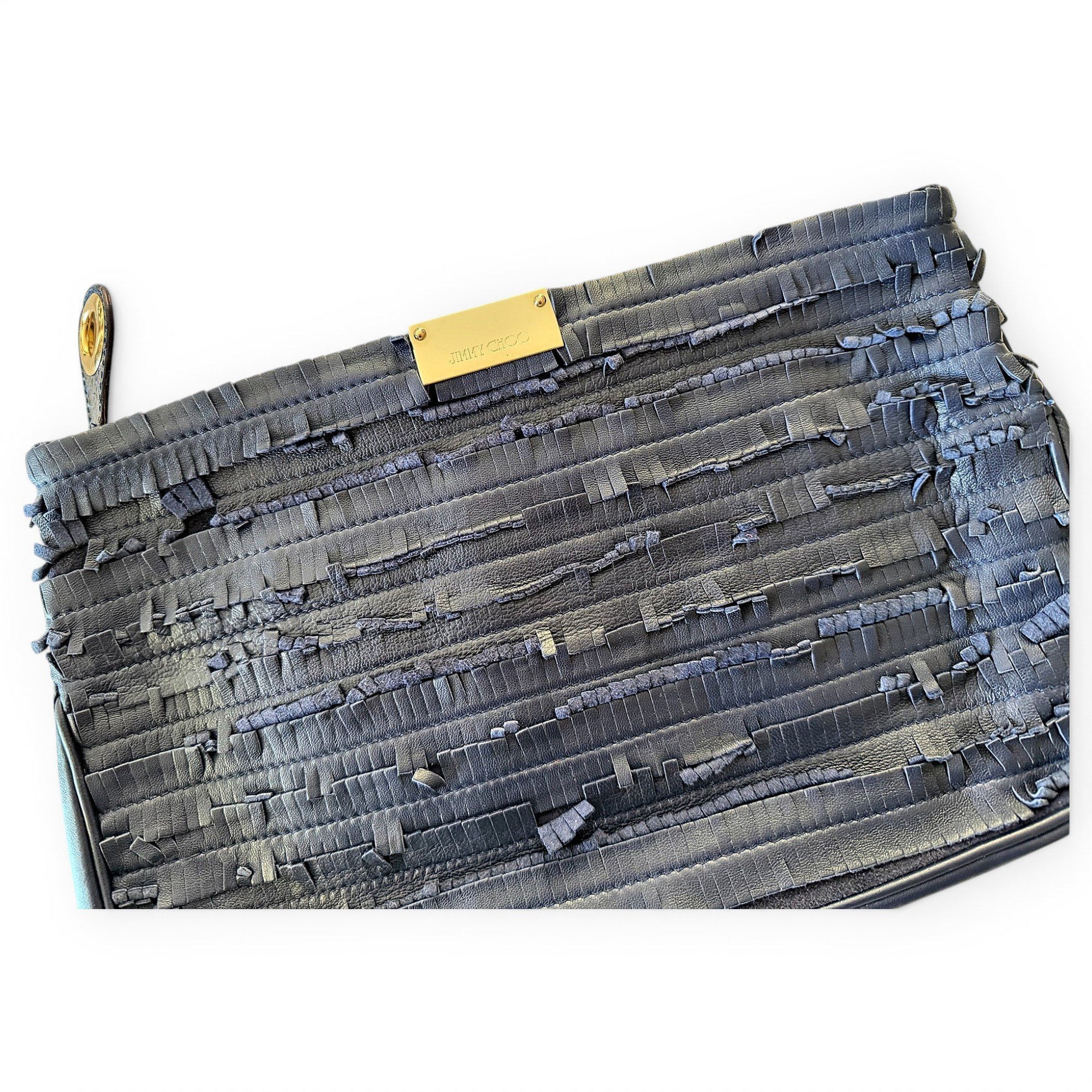 Leather clutch bag