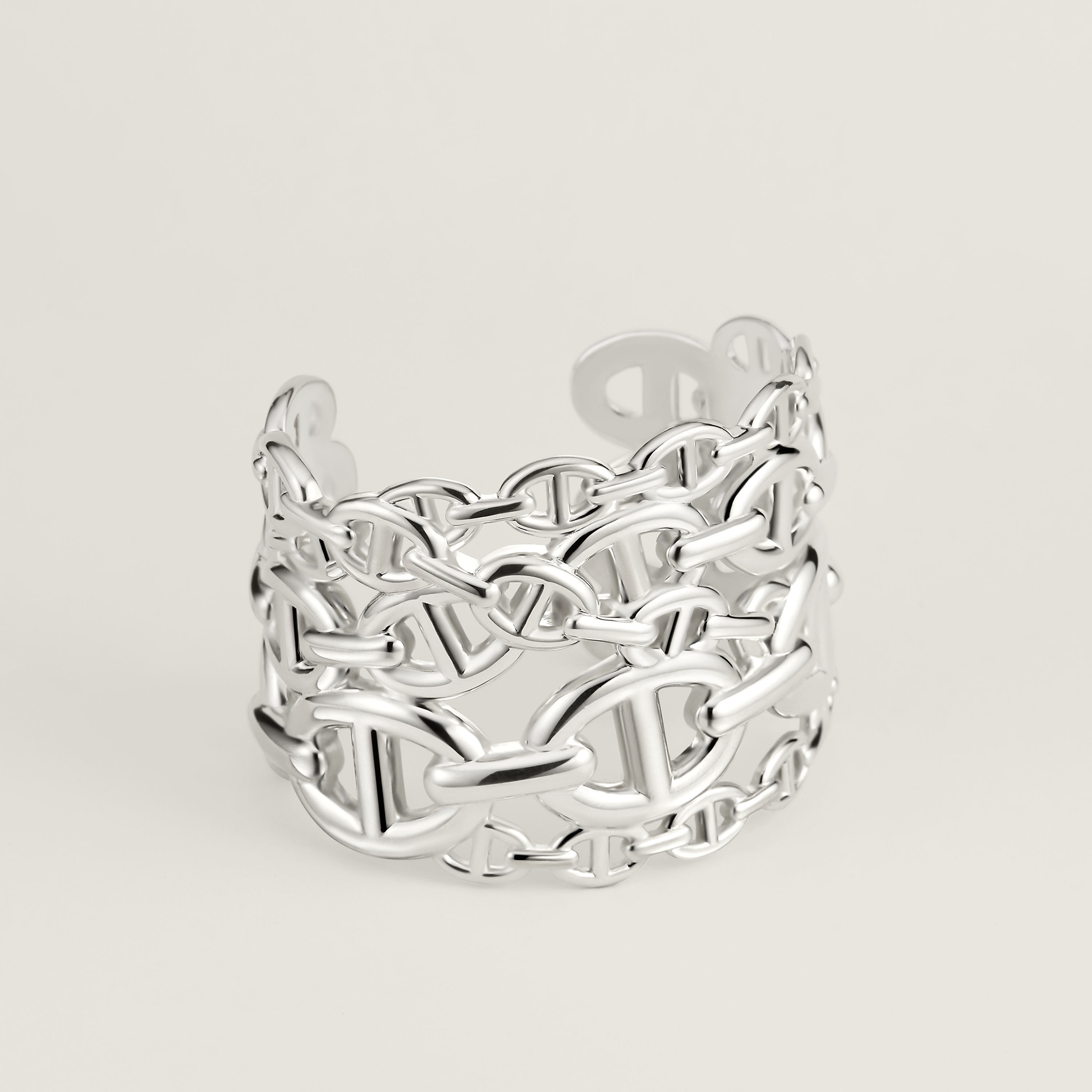 Chaine d'ancre Enchainee cuff bracelet, very large model
