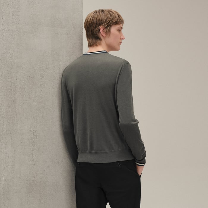 Bronze "Rayures & Twist" Crewneck Sweater