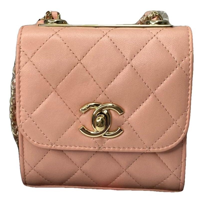 Trendy CC leather crossbody bag