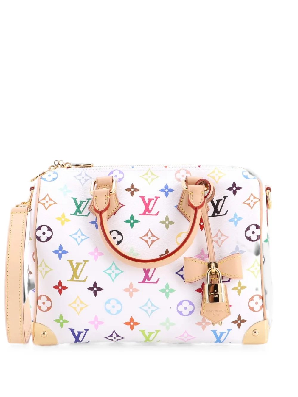 x Takashi Murakami Speedy Soft Bandouliere Bag Monogram Multicolor 25 satchel