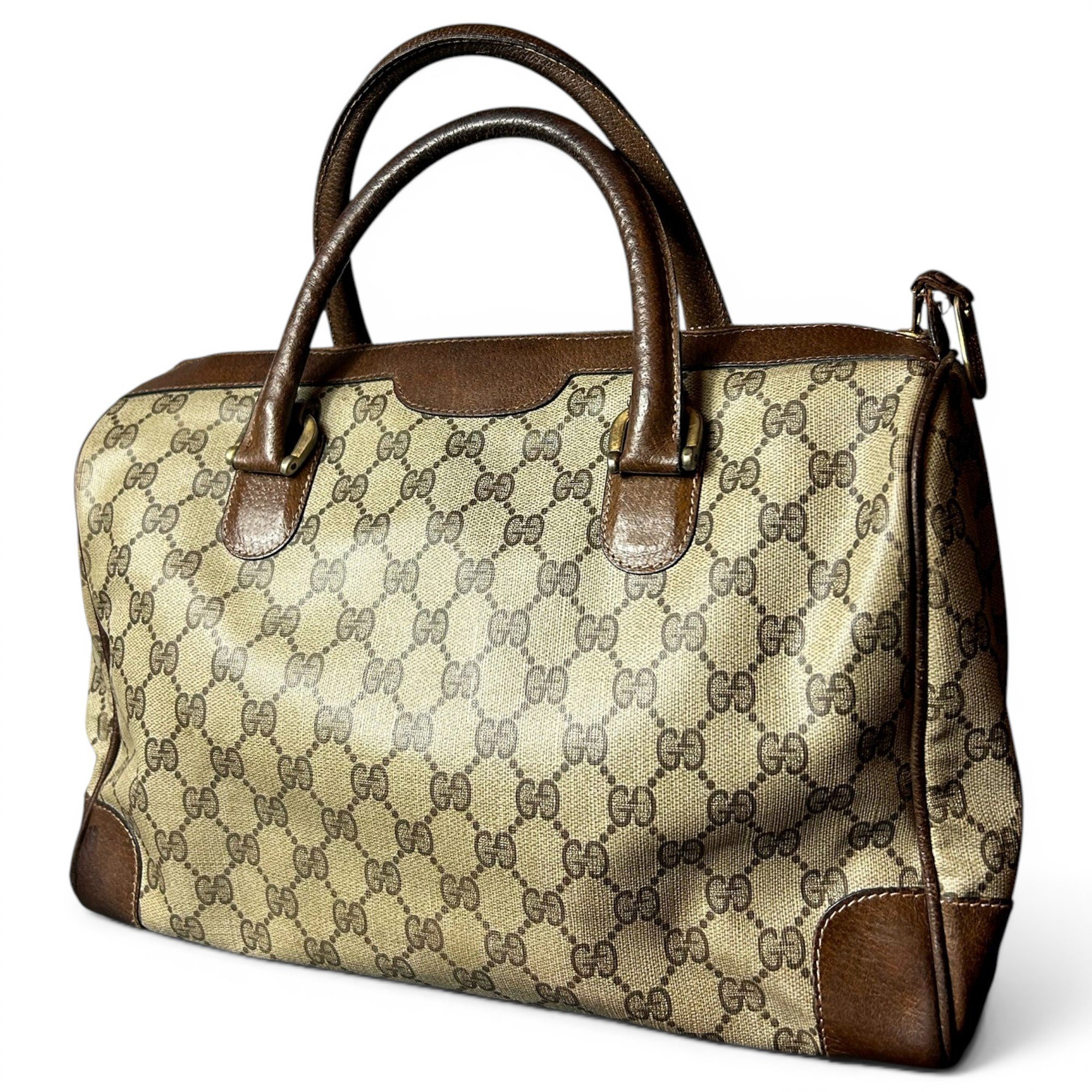 Boston leather bowling bag