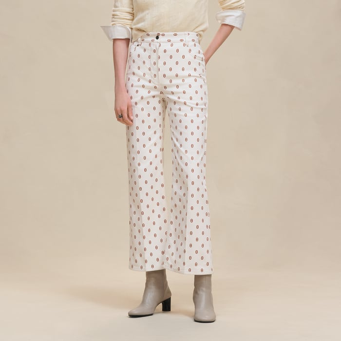 Marron Fauve "Chaine d'Ancre" Bootcut Pants