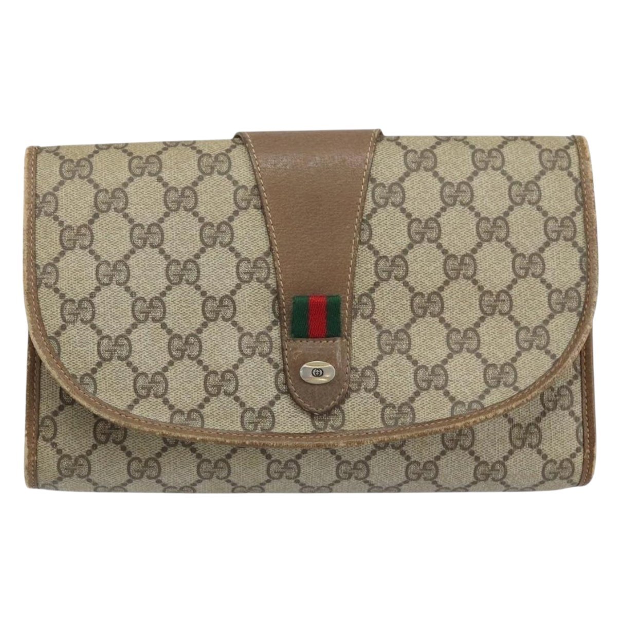 Leather clutch bag