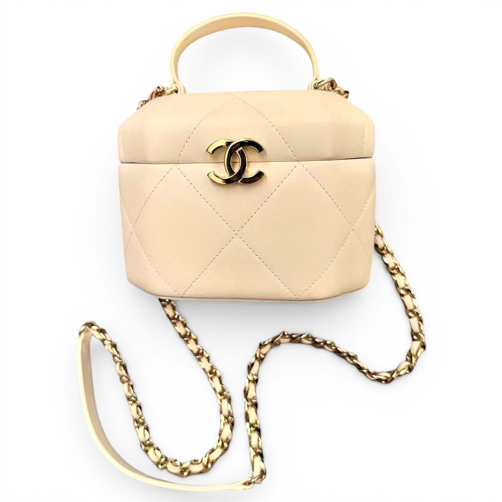 Trendy CC Vanity leather handbag