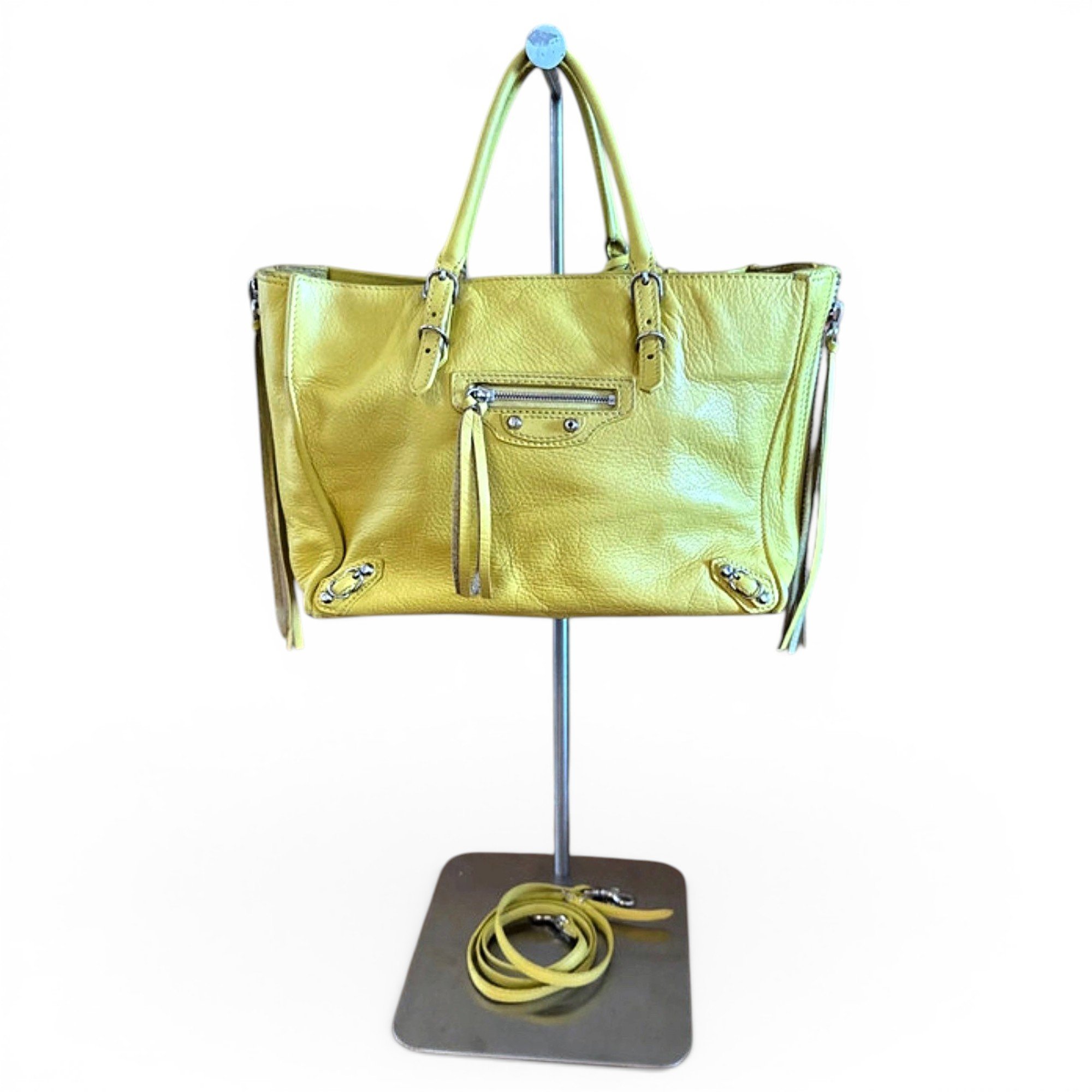 Papier leather handbag