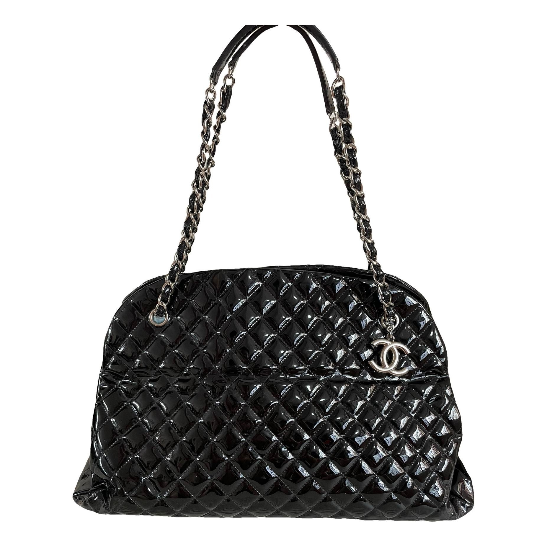 Mademoiselle patent leather handbag