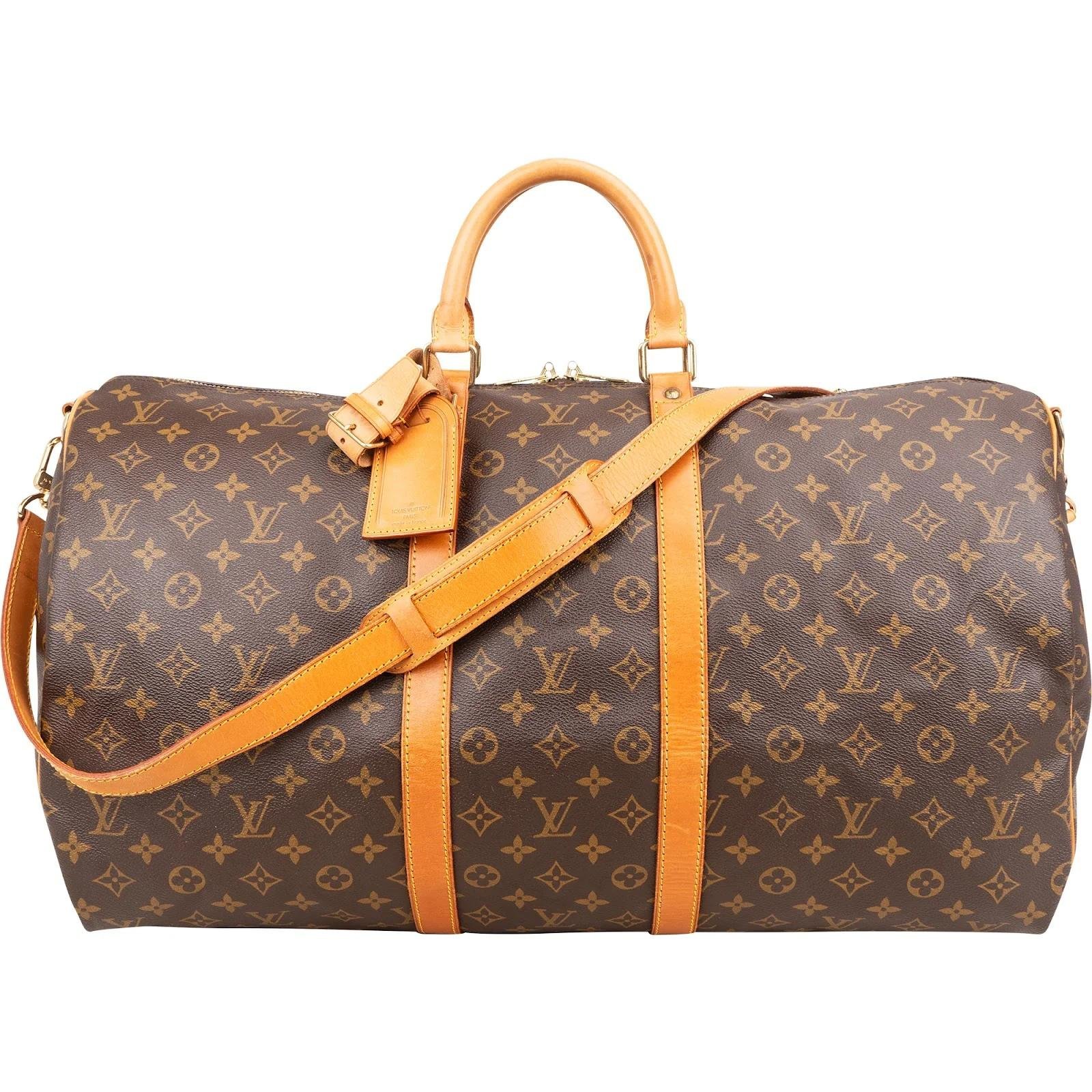 Keepall leather travel bag