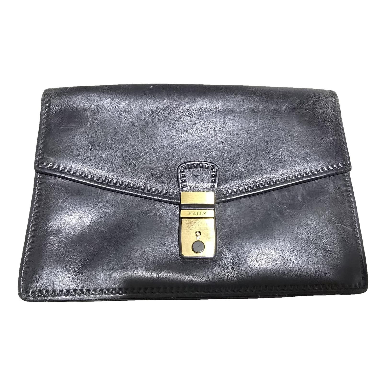 Leather clutch bag
