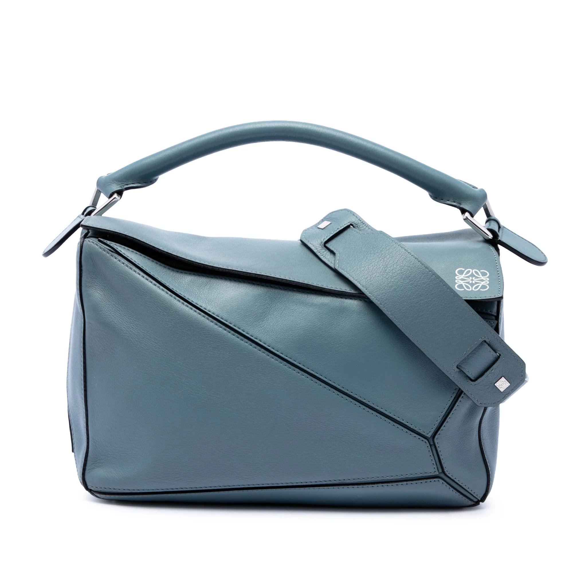 Puzzle leather satchel