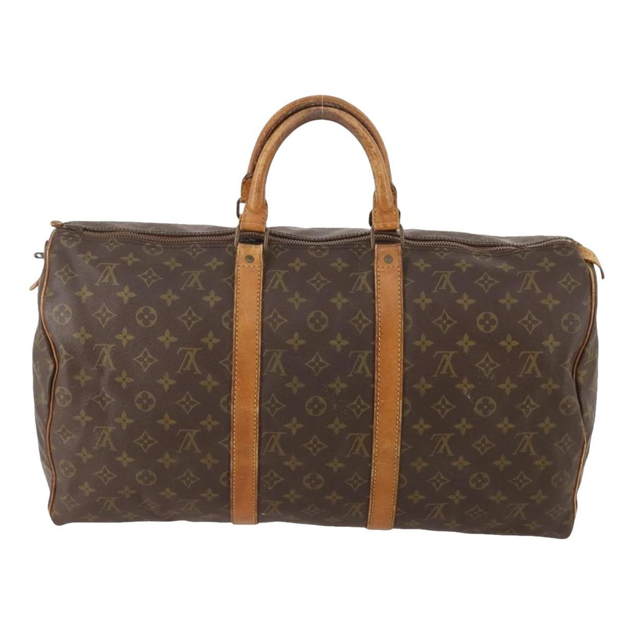 Keepall leather travel bag