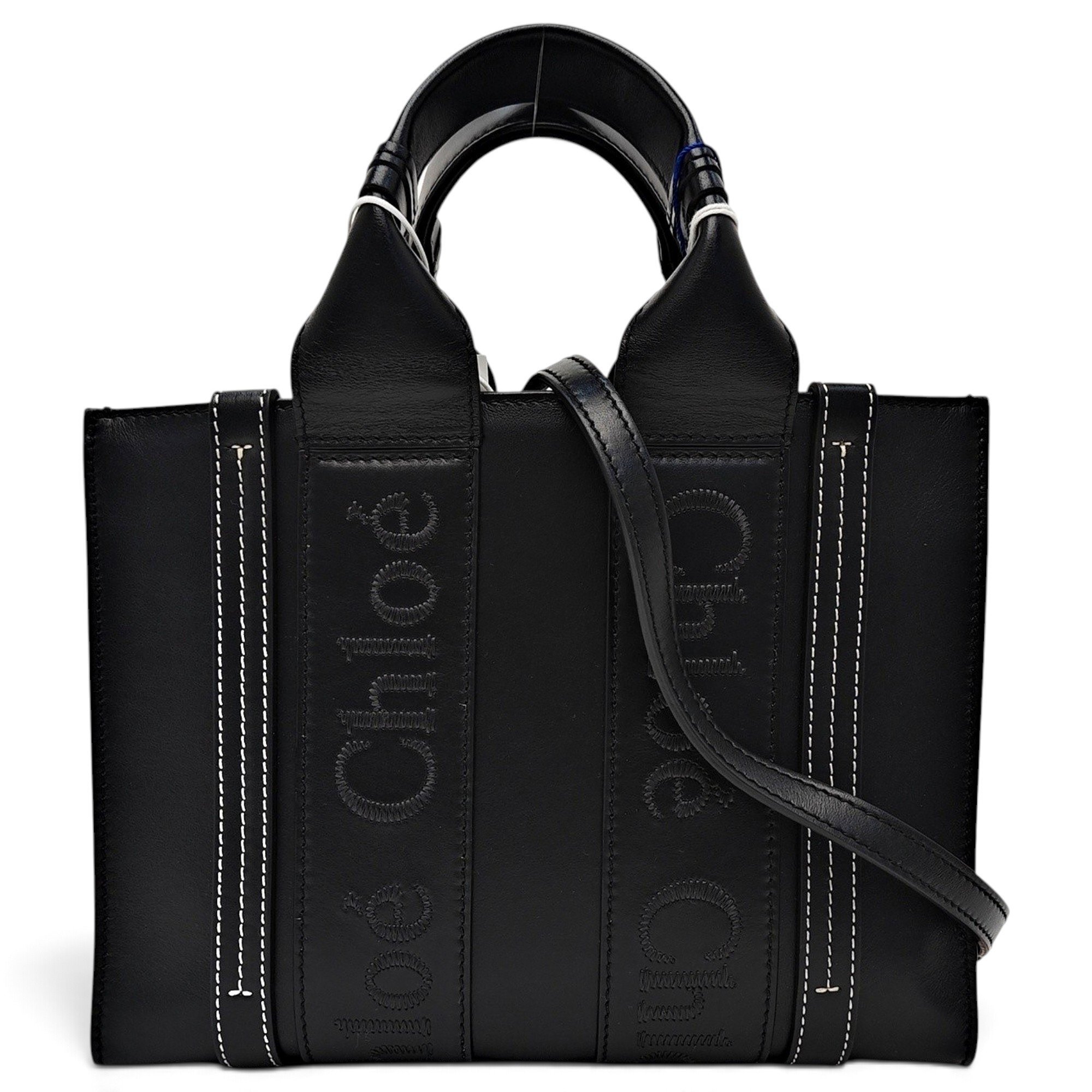 Woody leather handbag