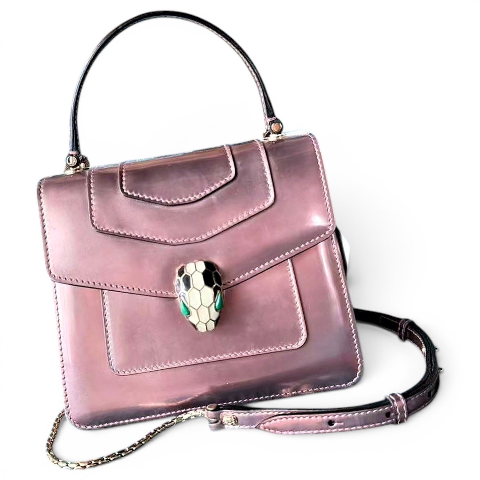 Serpenti leather handbag