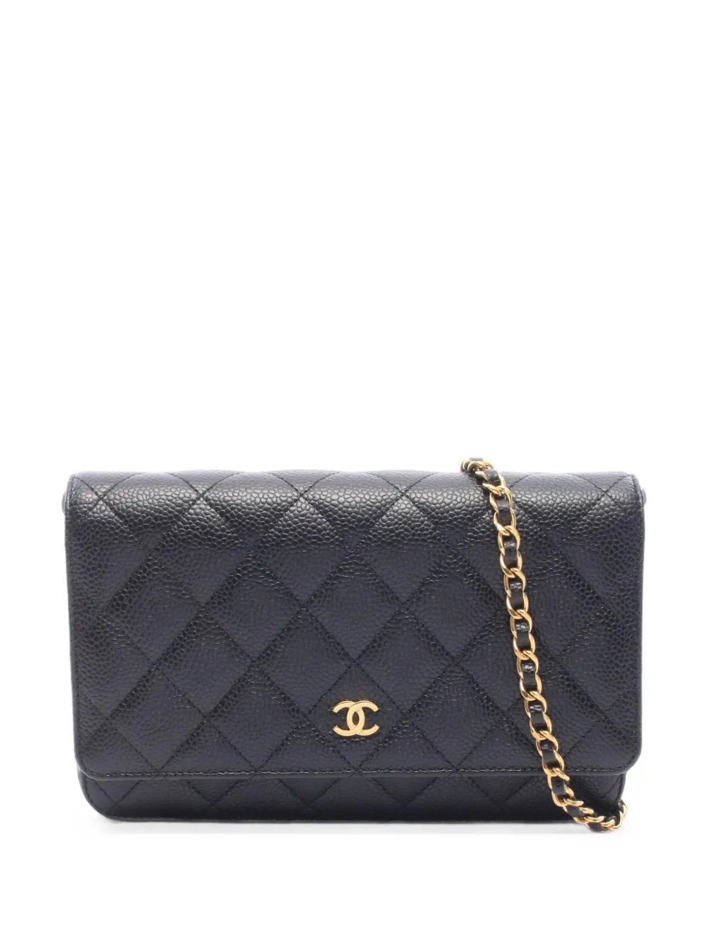 Matelassé leather chain shoulder bag