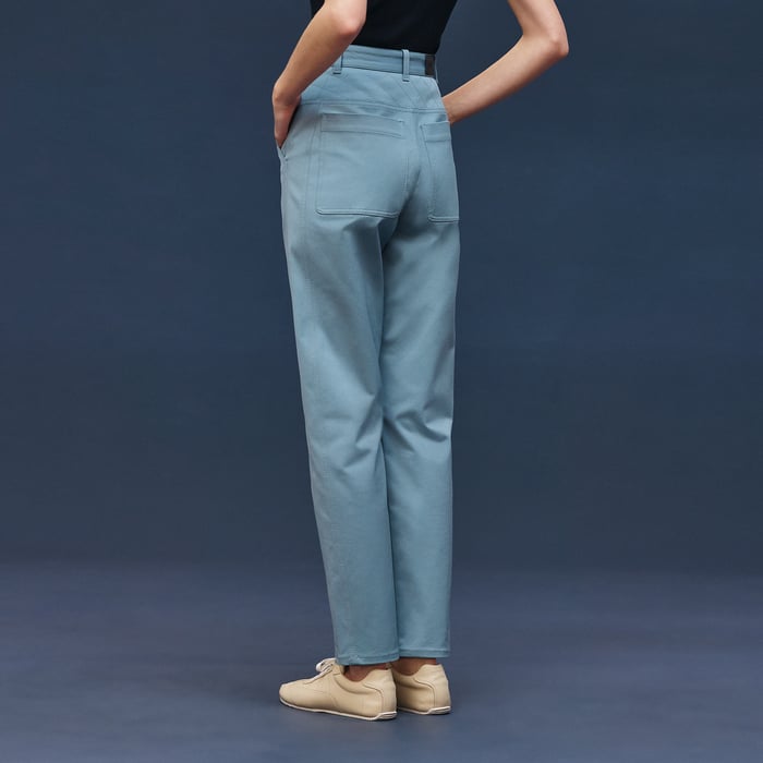 Bleu Adriatique High-waisted Pants