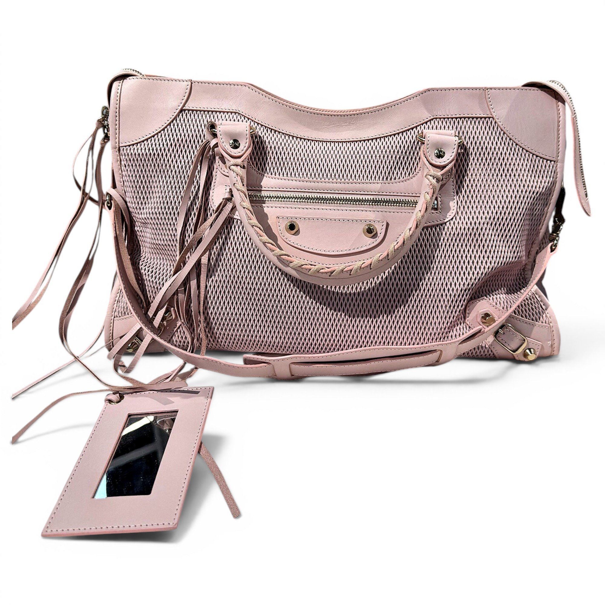 Classic Metalic leather handbag