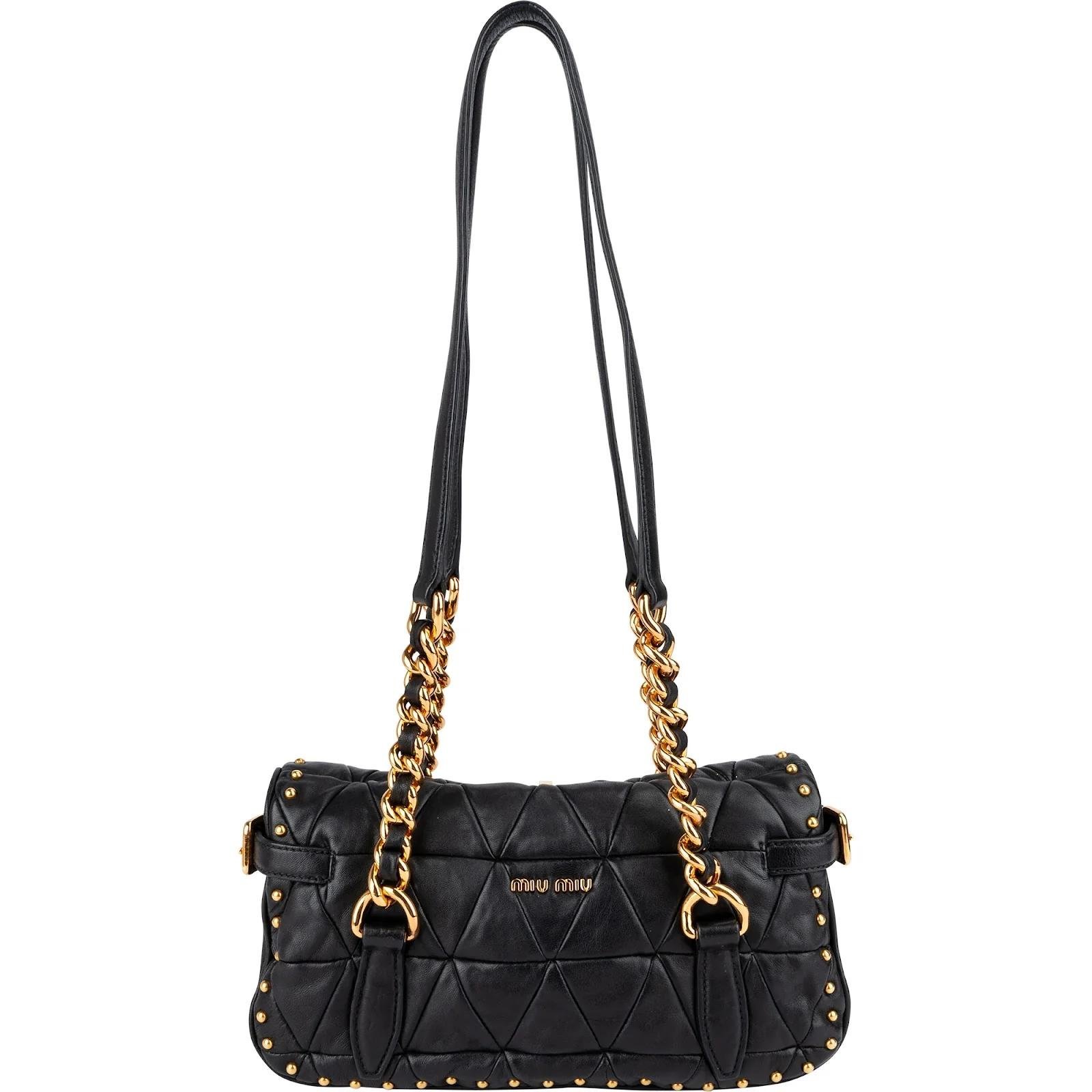 Matelassé leather handbag