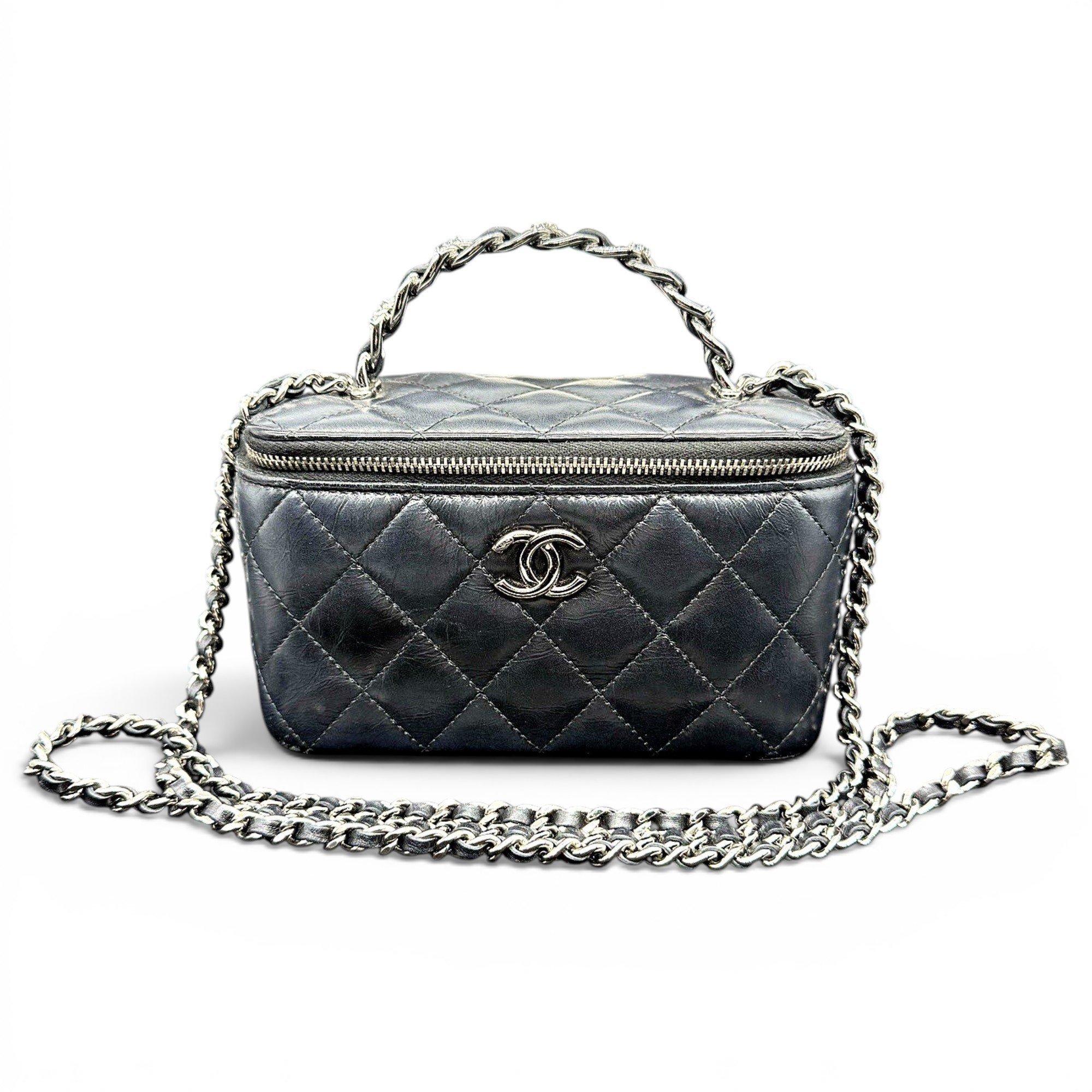Trendy CC Vanity leather handbag