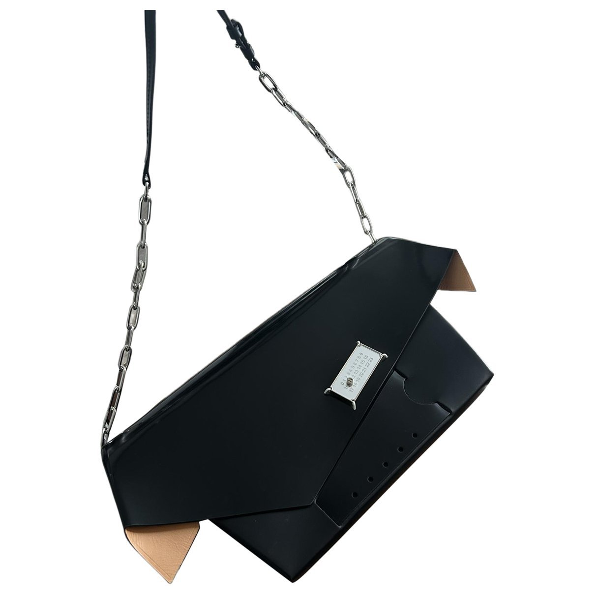 Snatched leather handbag