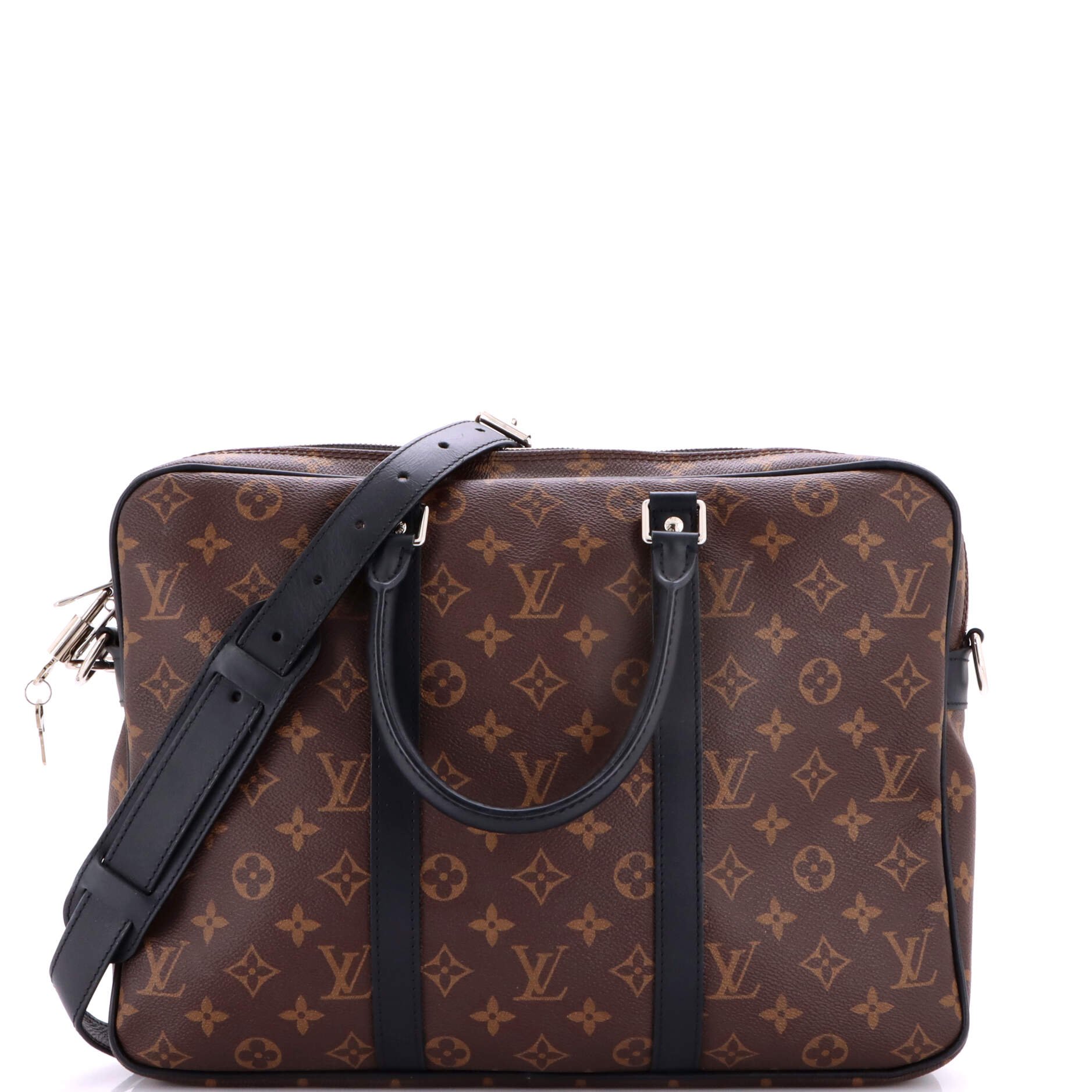 Porte-Documents Voyage Briefcase Macassar Monogram Canvas PM