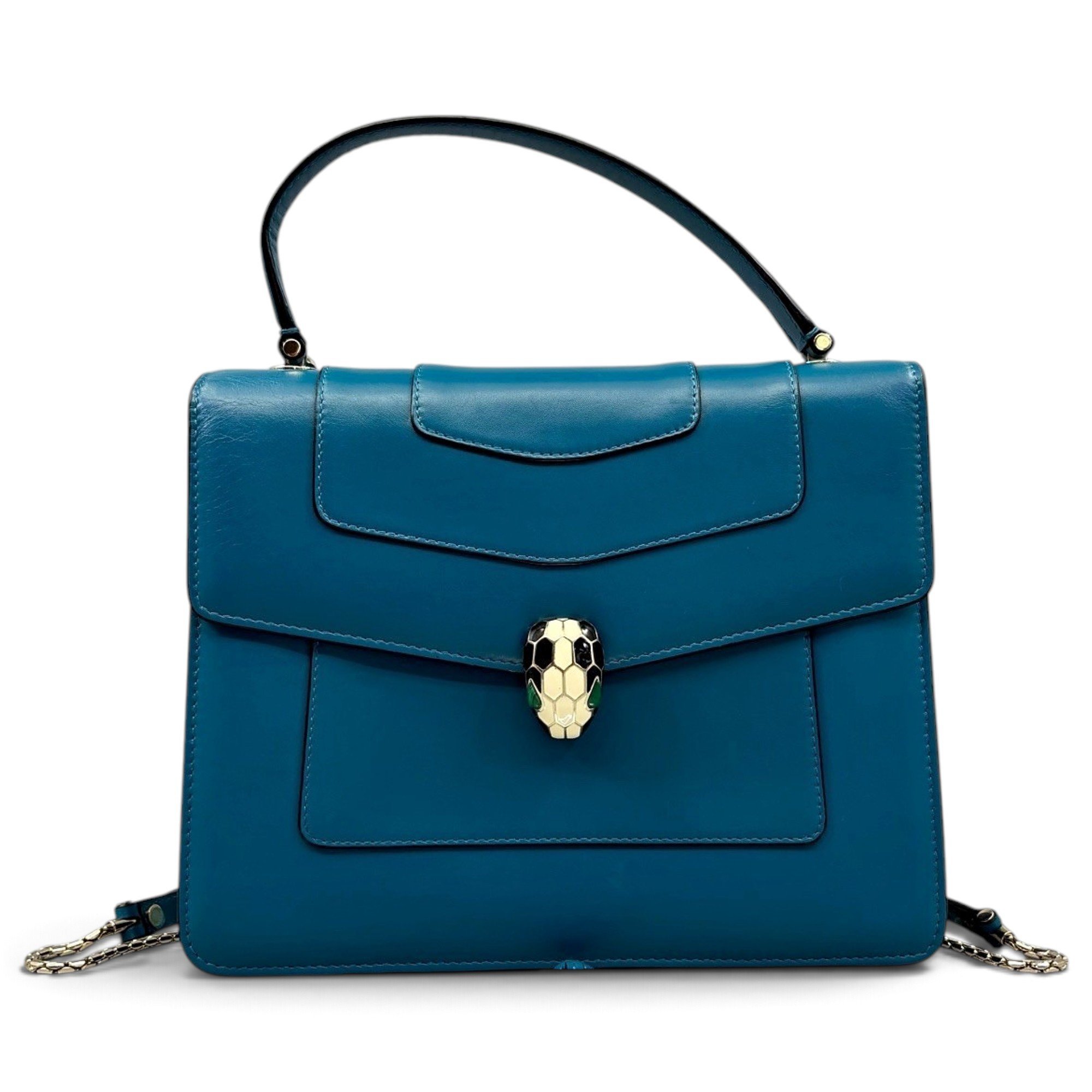 Serpenti leather handbag