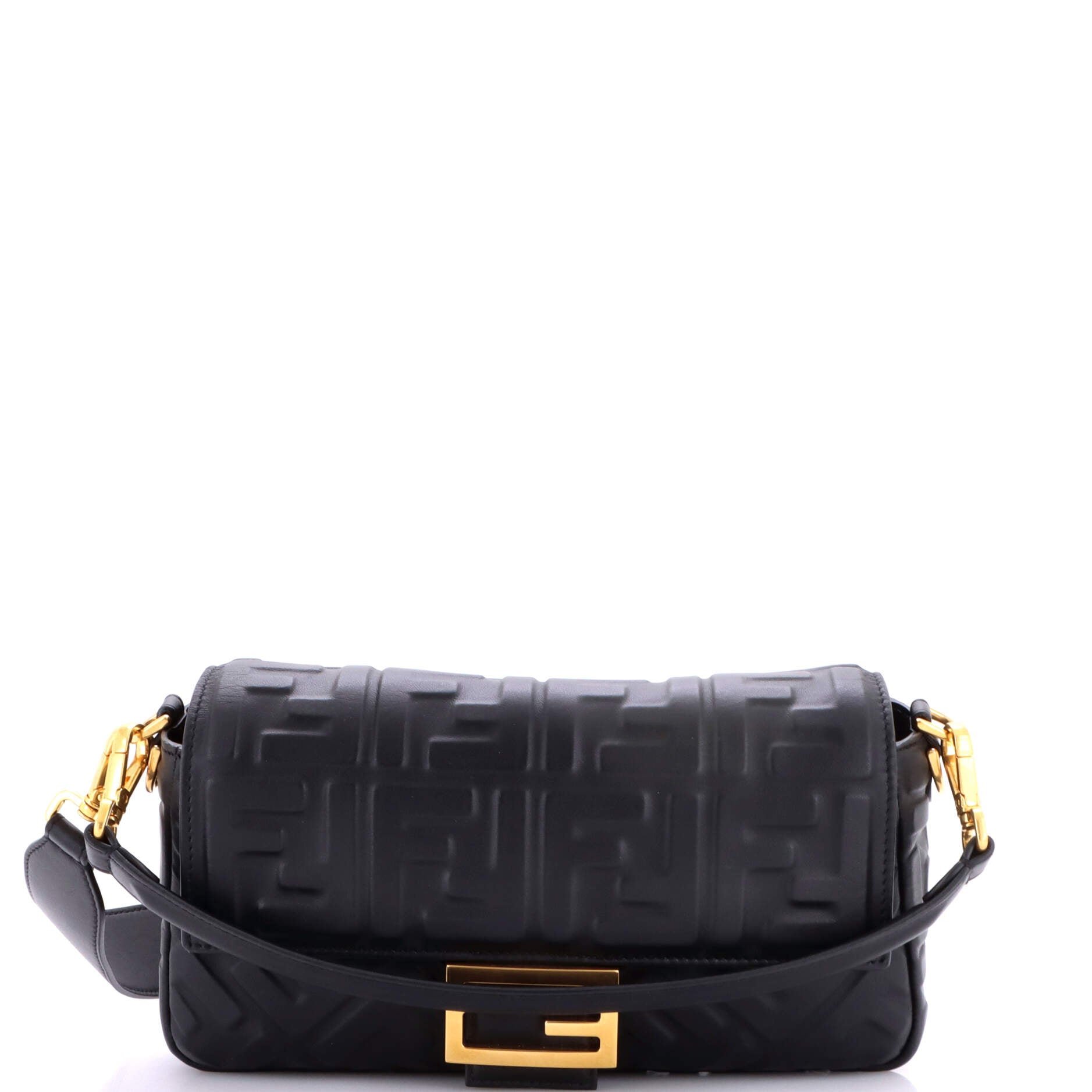 Baguette NM Bag Zucca Embossed Leather Medium