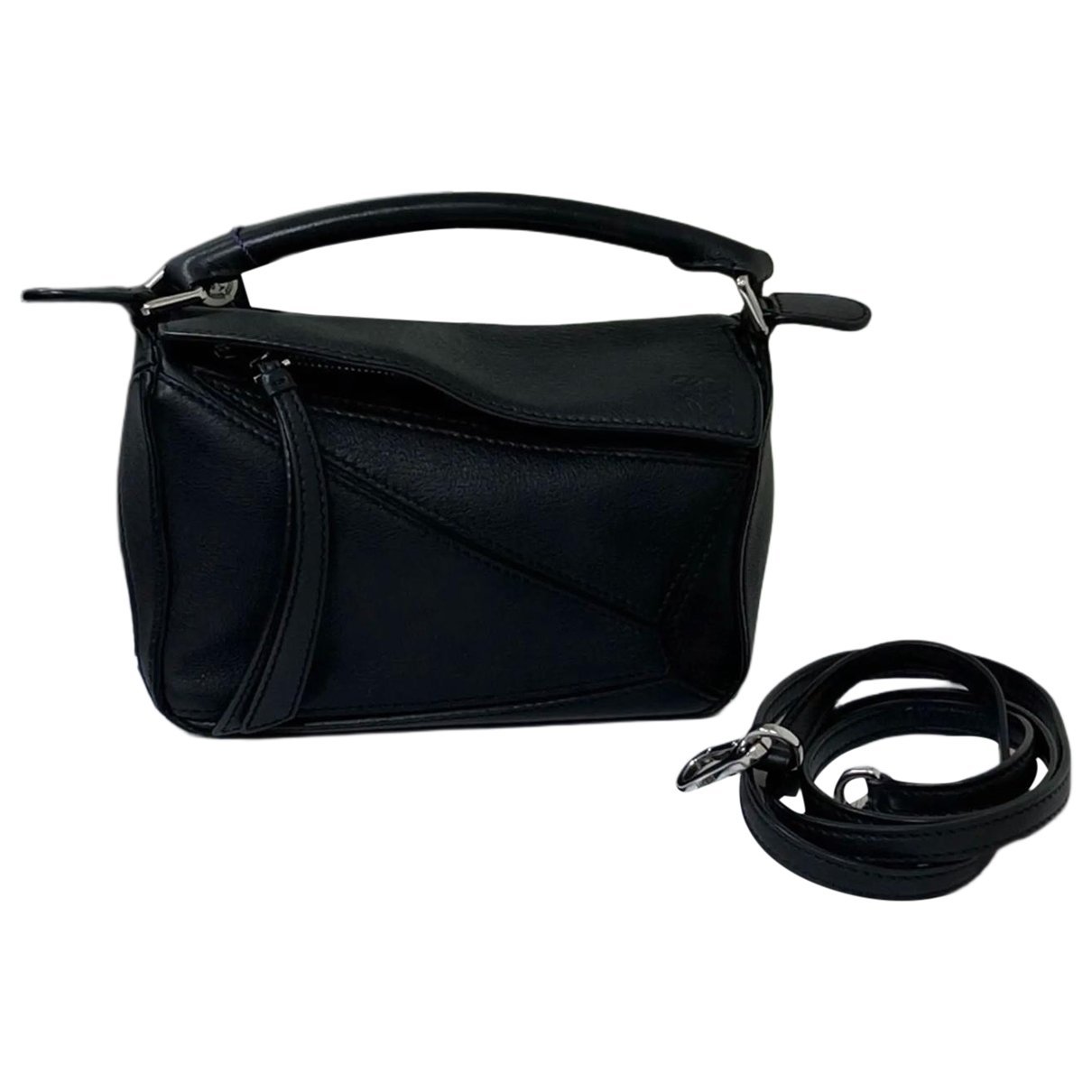 Puzzle leather crossbody bag