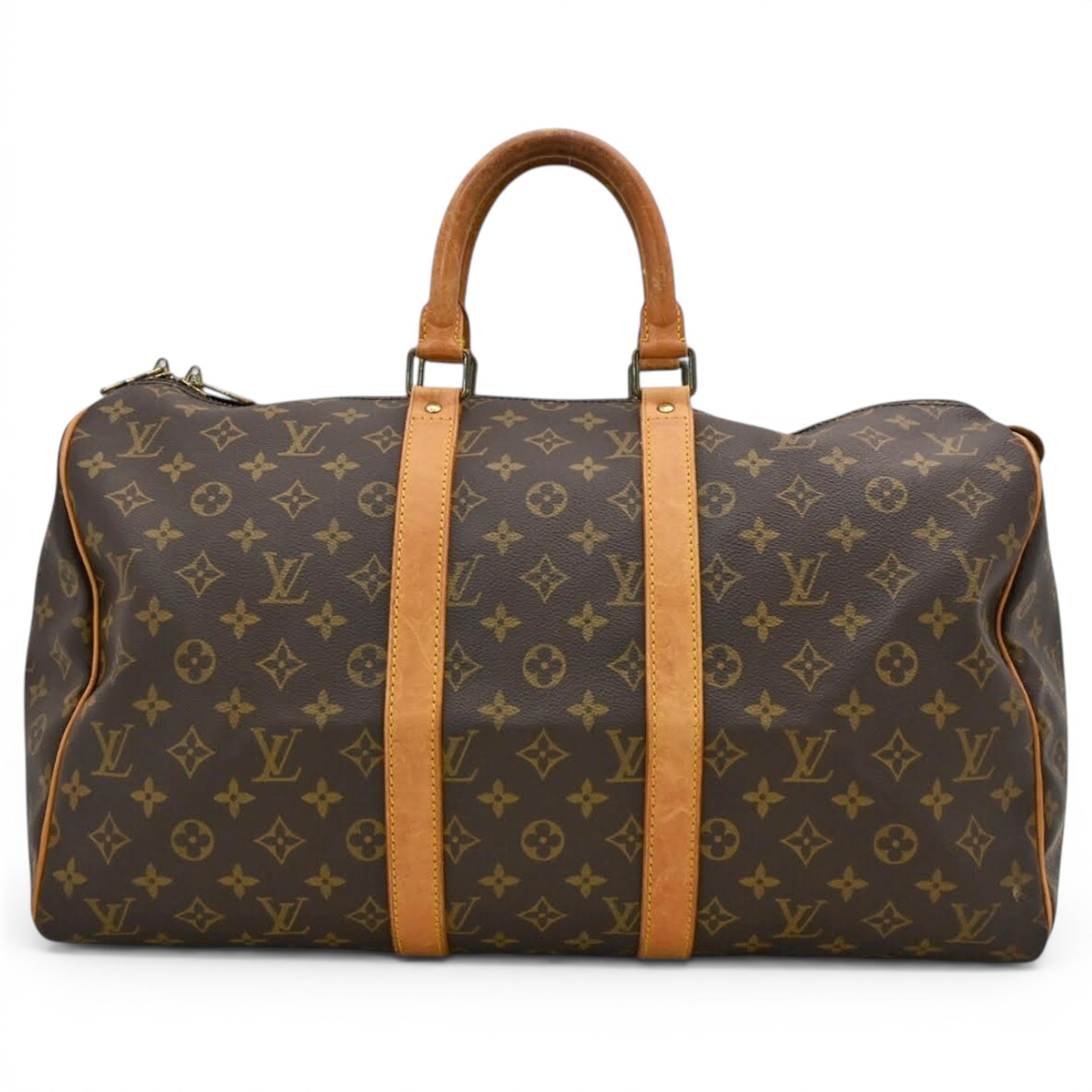 Keepall leather travel bag