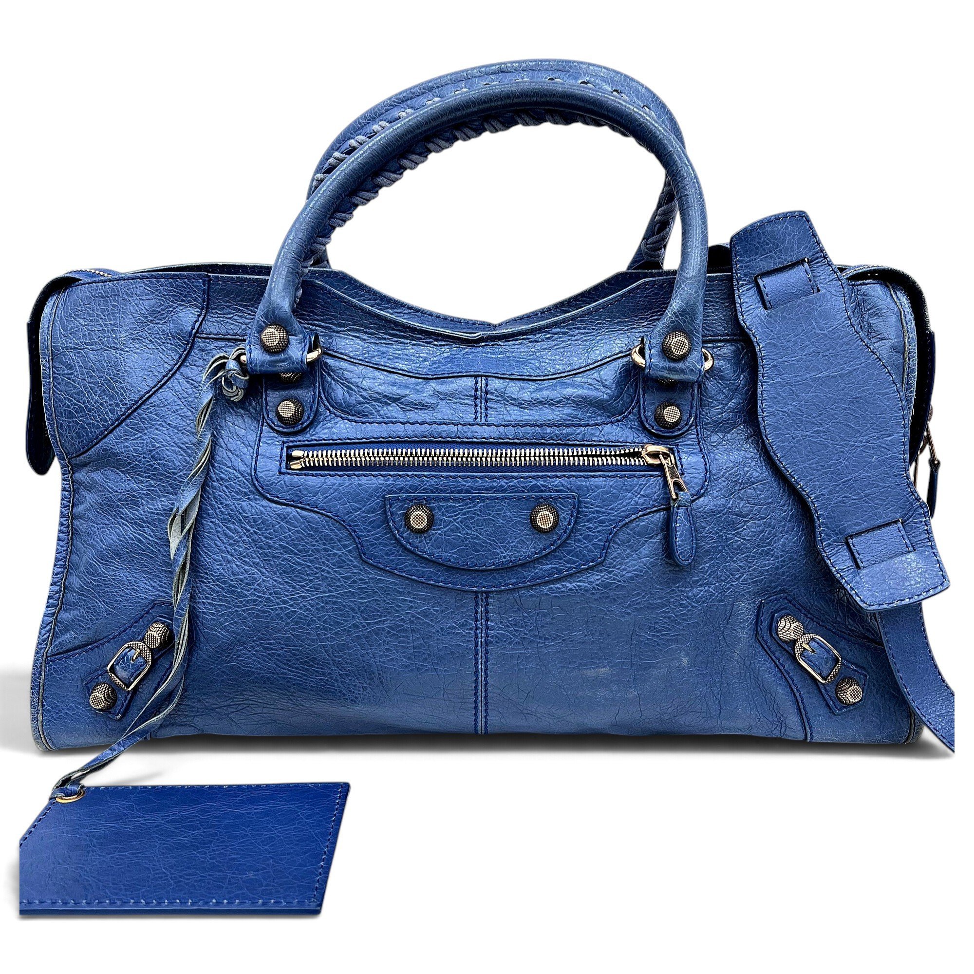 City leather handbag