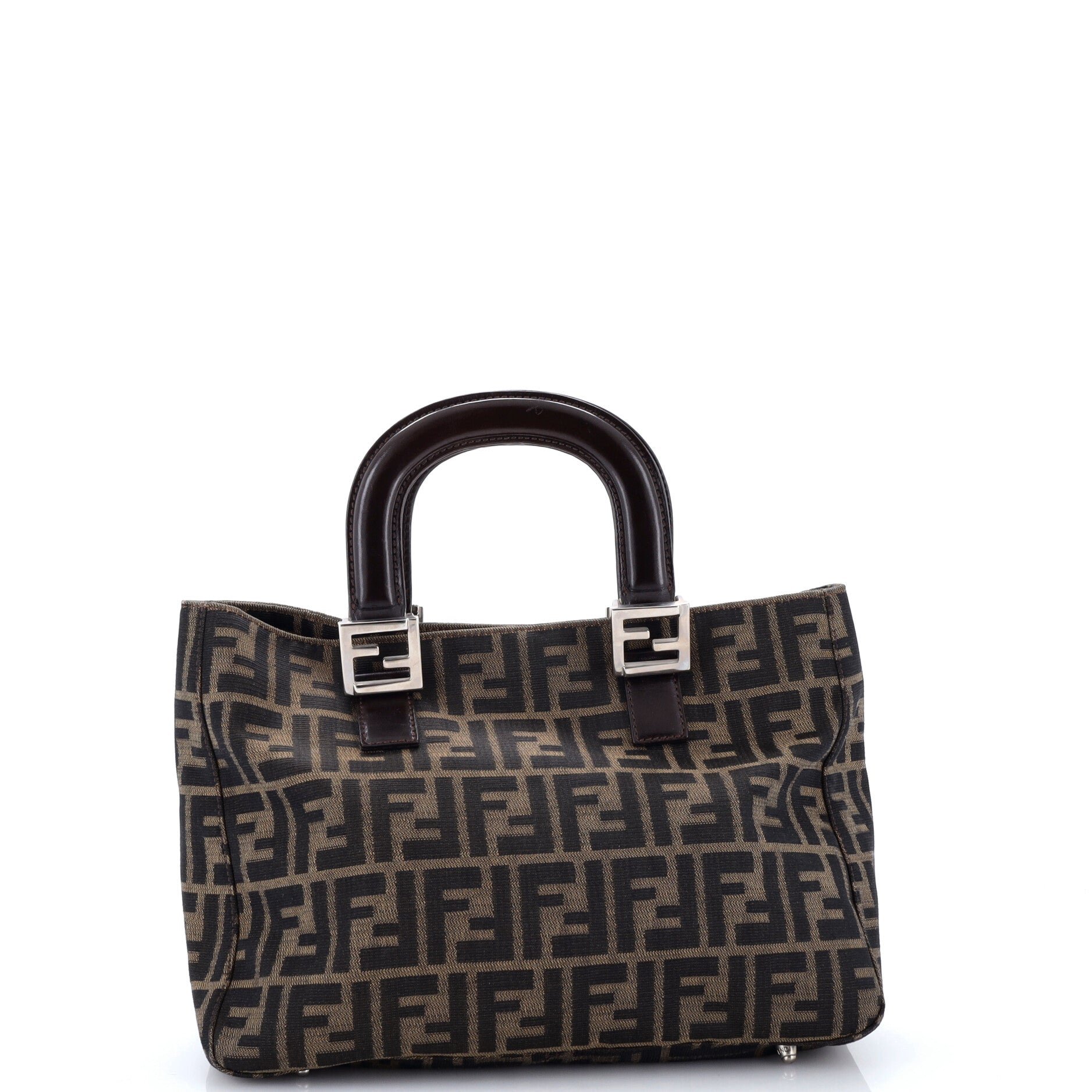 Vintage FF Handle Tote Zucca Canvas Small