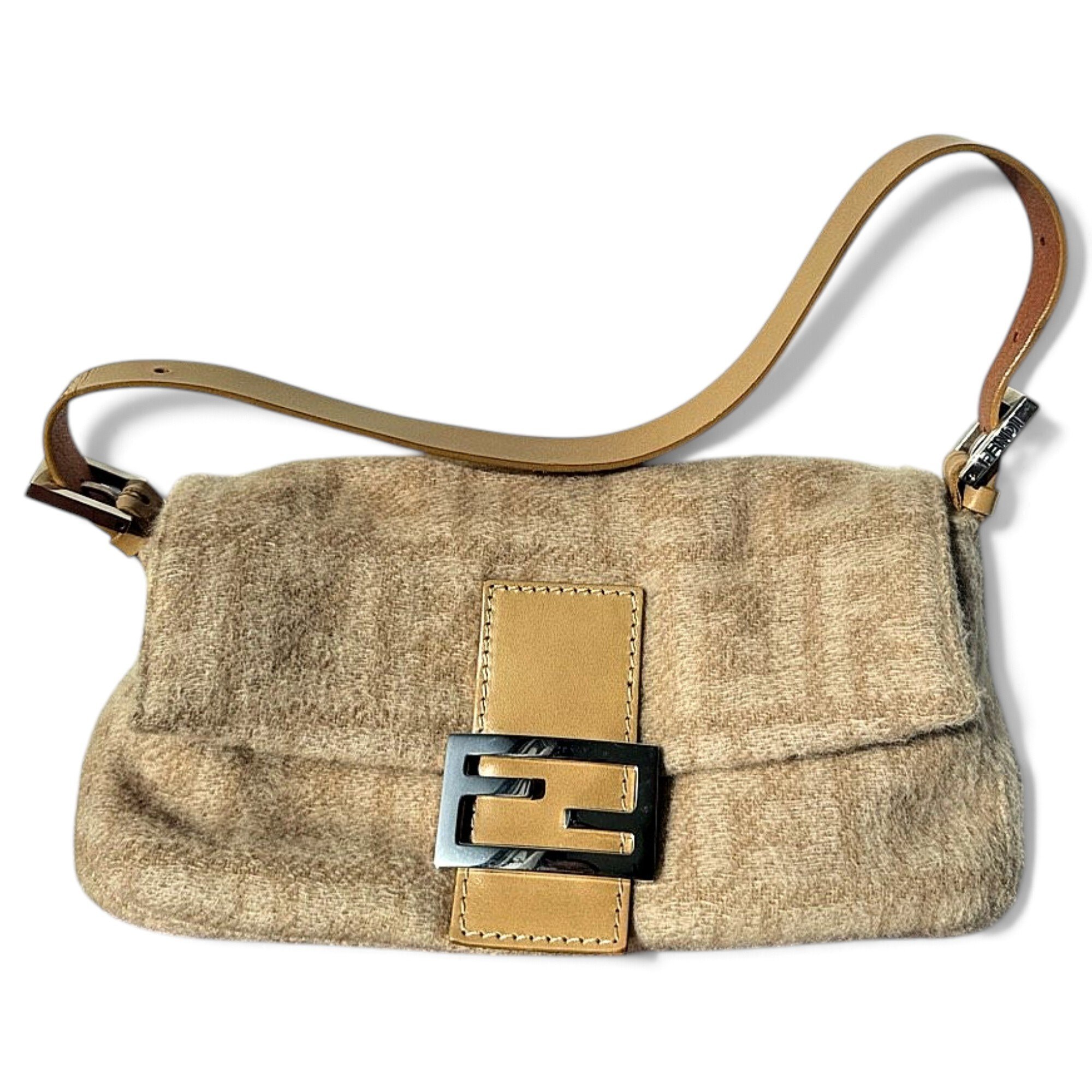 Baguette wool handbag