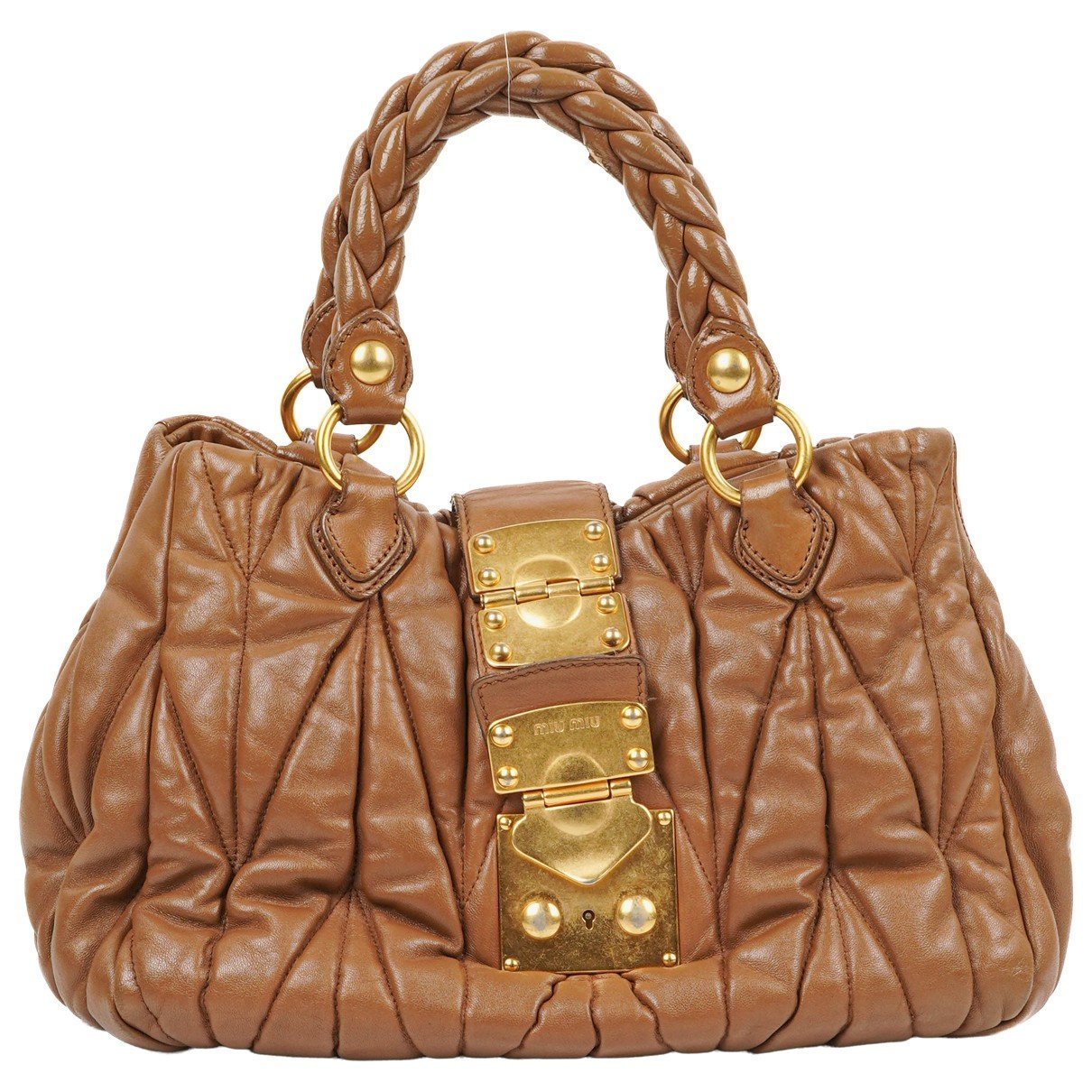 Matelassé leather handbag