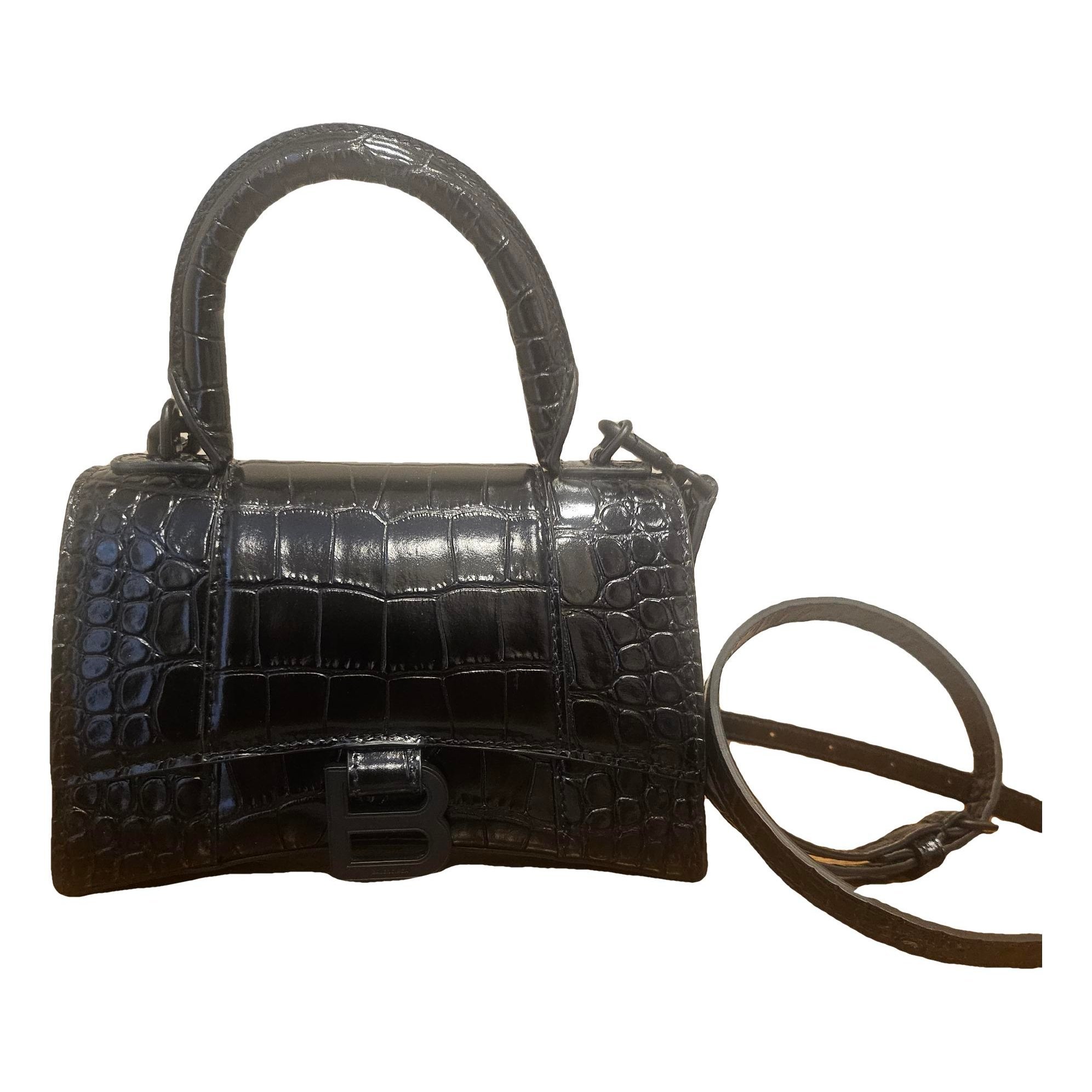 Hourglass leather tote