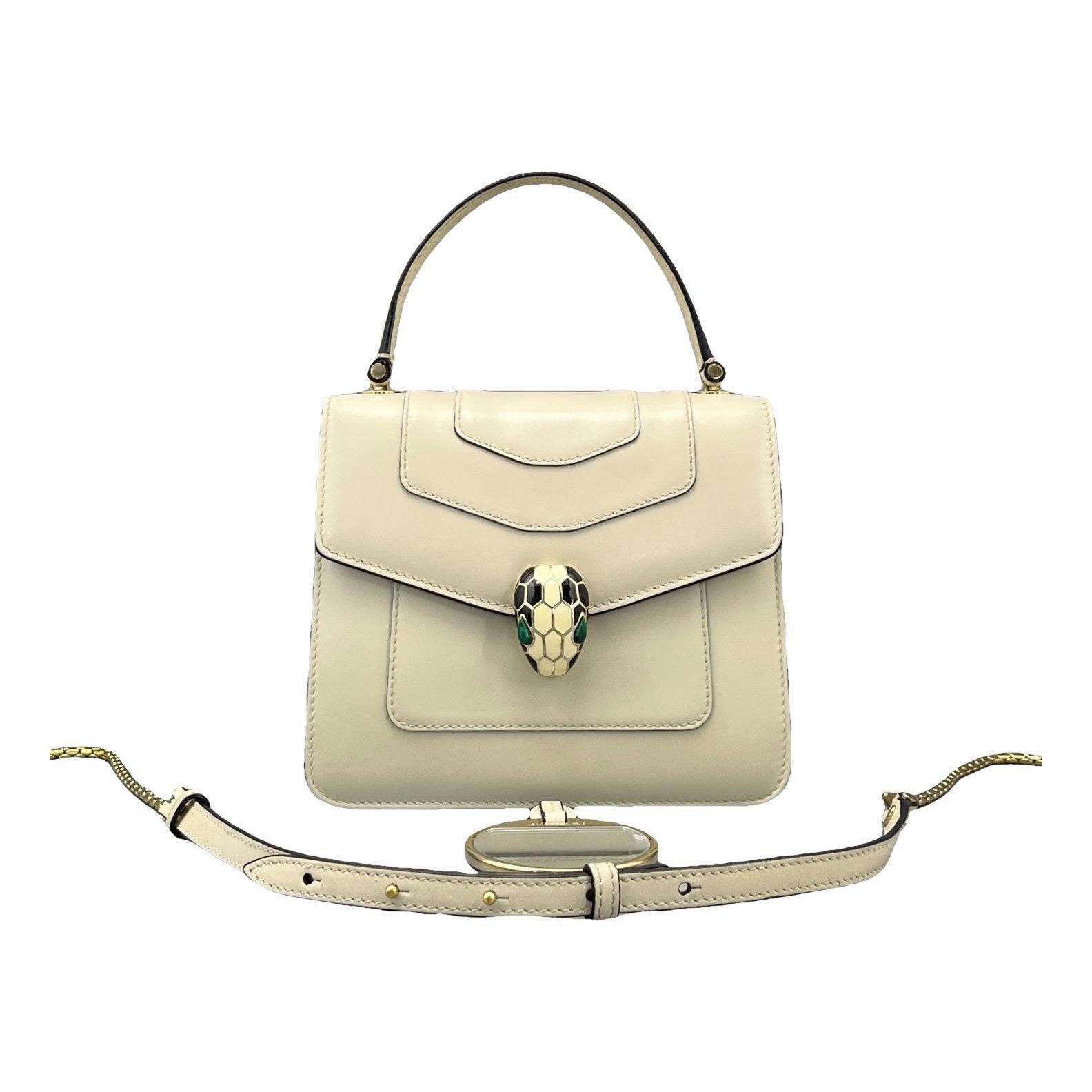 Serpenti leather handbag