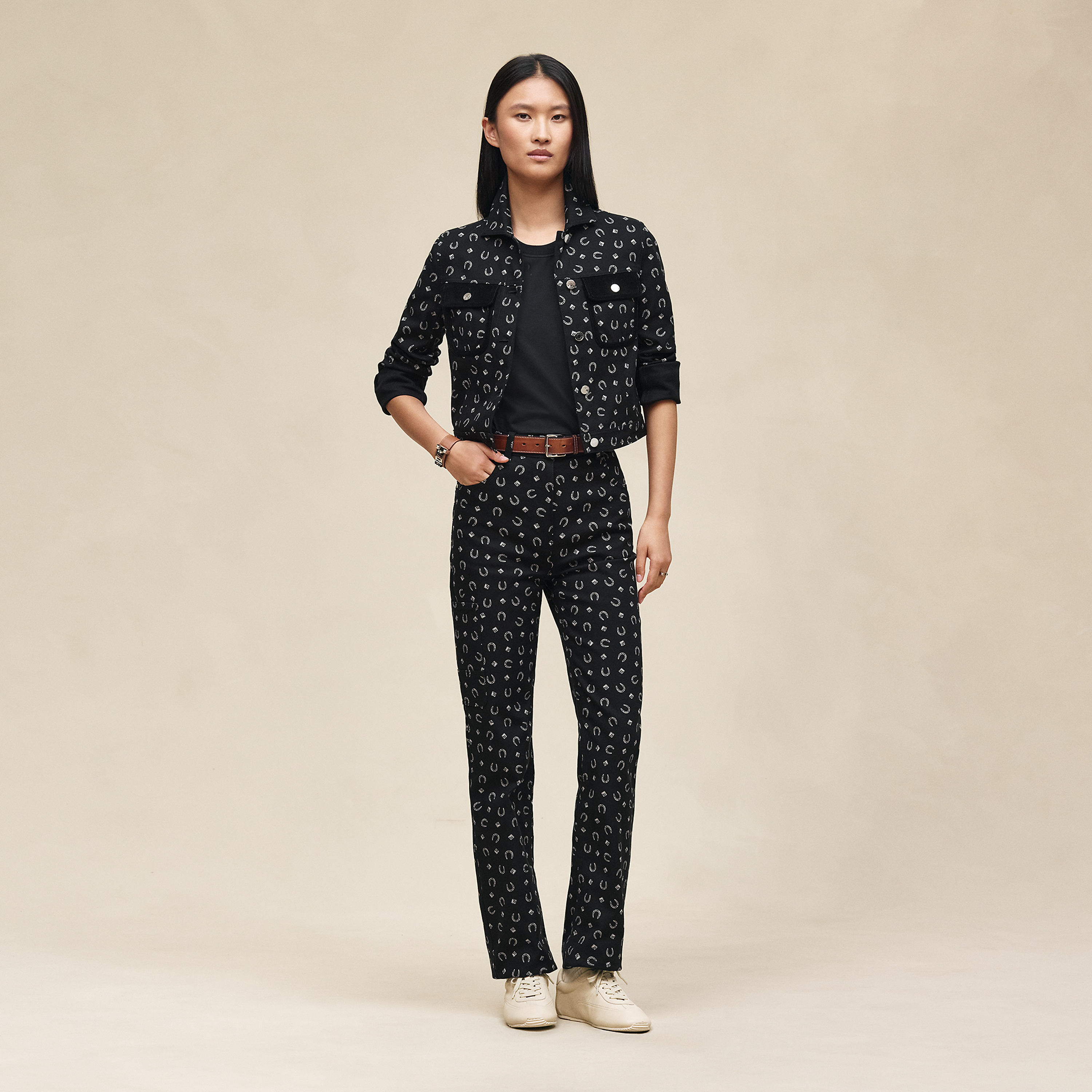 Pantalon droit imprimé « Porte-Bonheur Bandana »