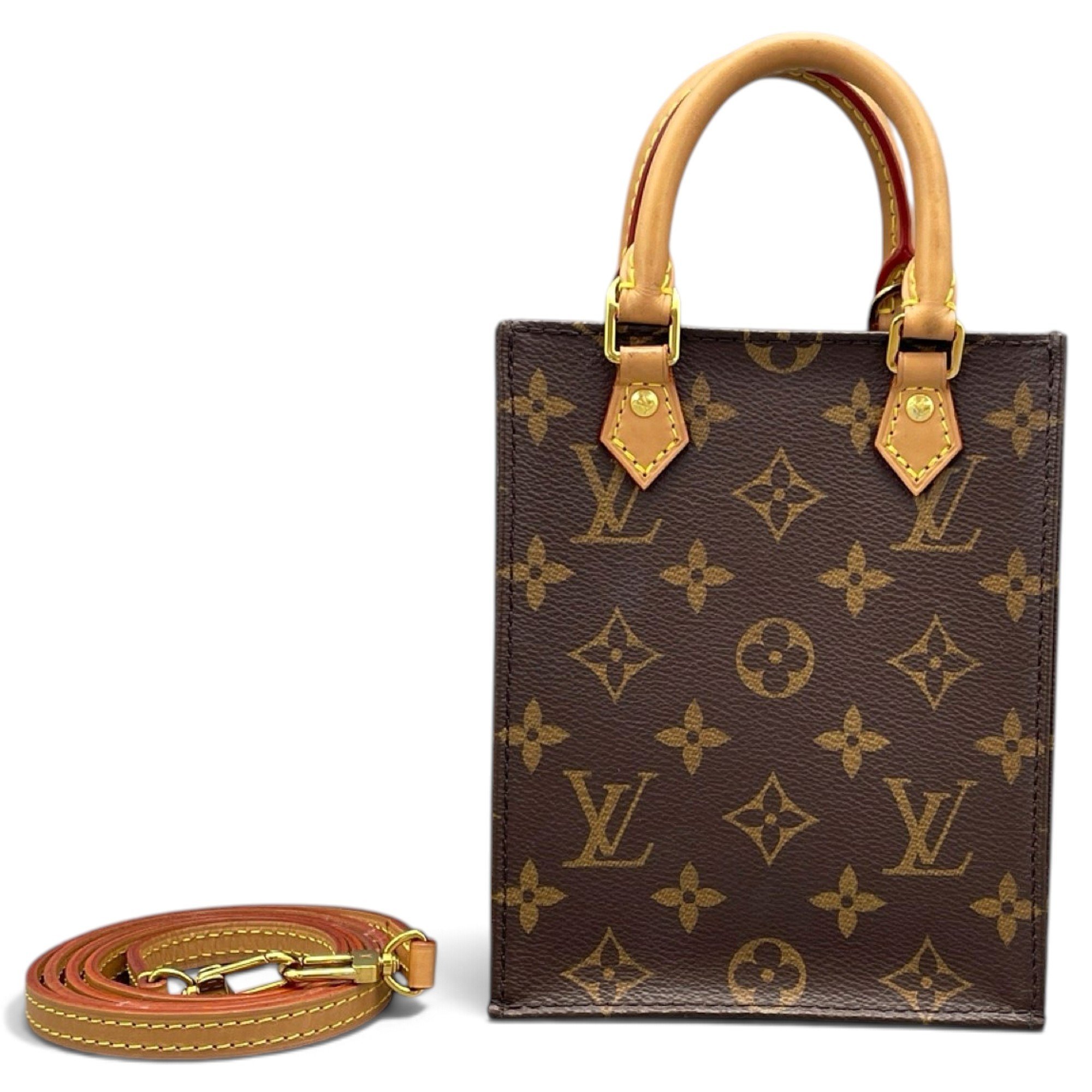 Plat leather handbag