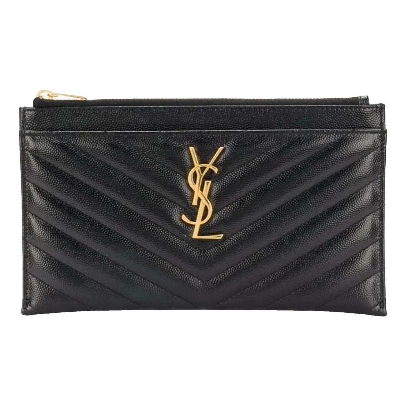 Leather clutch bag