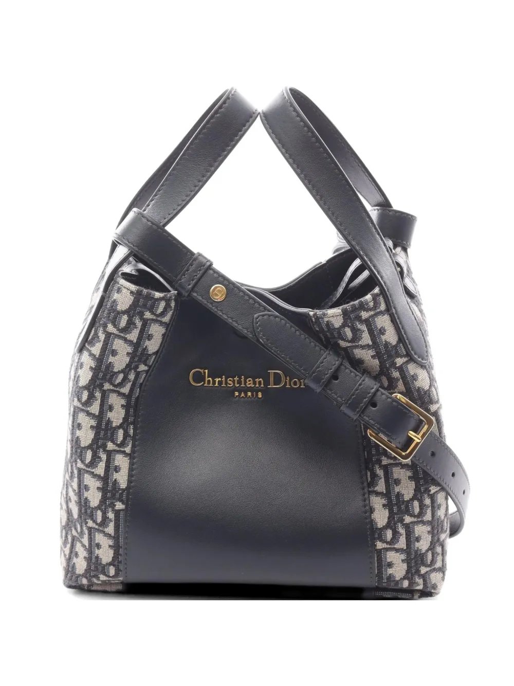 2010s Oblique jacquard bucket bag