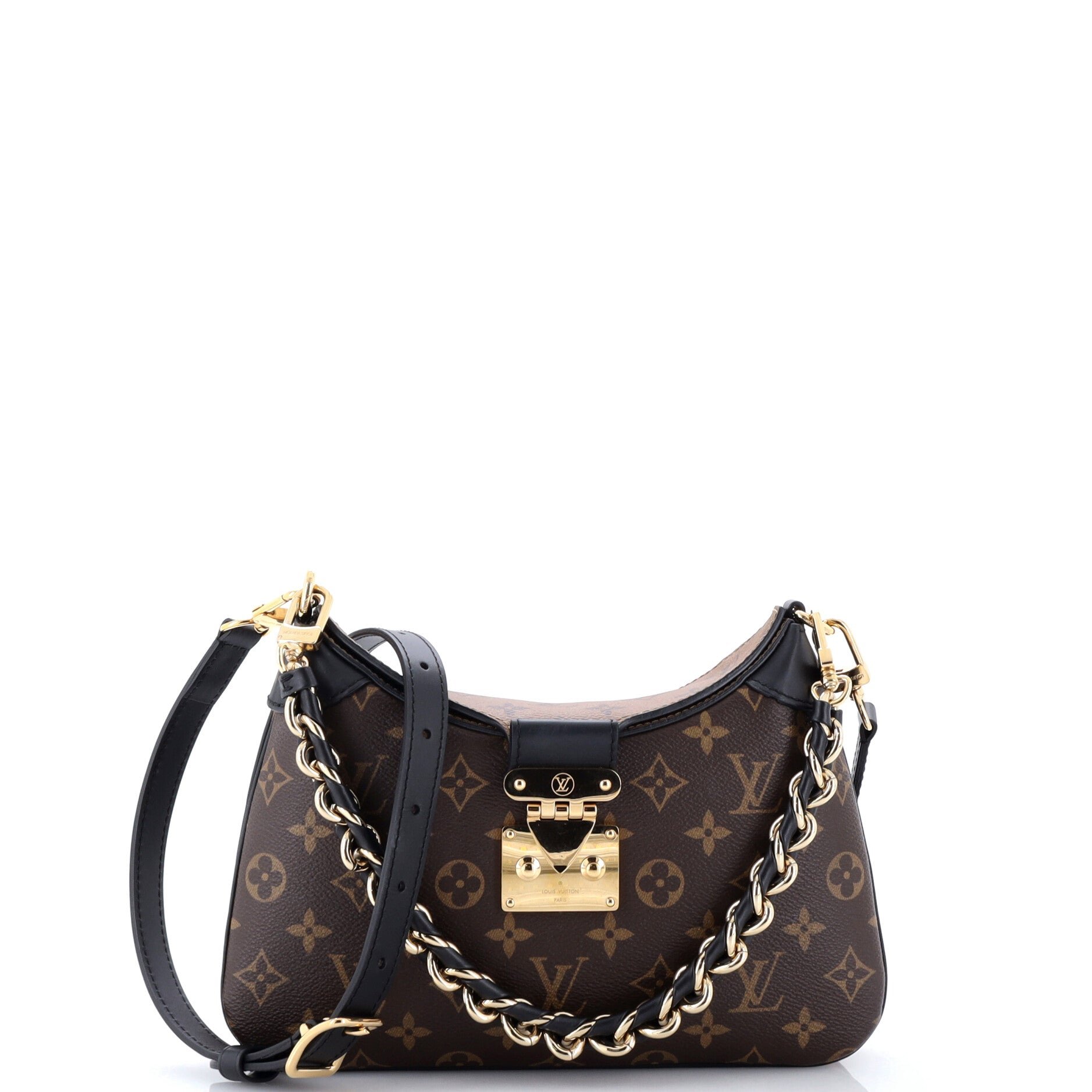 LV Twinny Handbag Monogram Canvas and Reverse Monogram Canvas with Leather