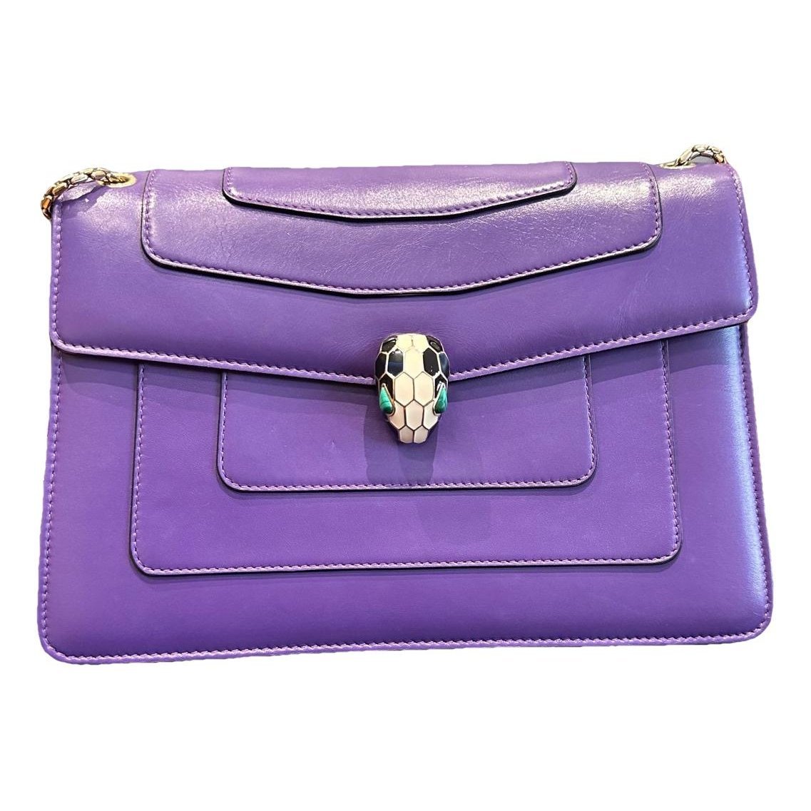 Serpenti leather handbag