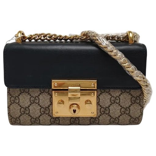 Padlock leather crossbody bag