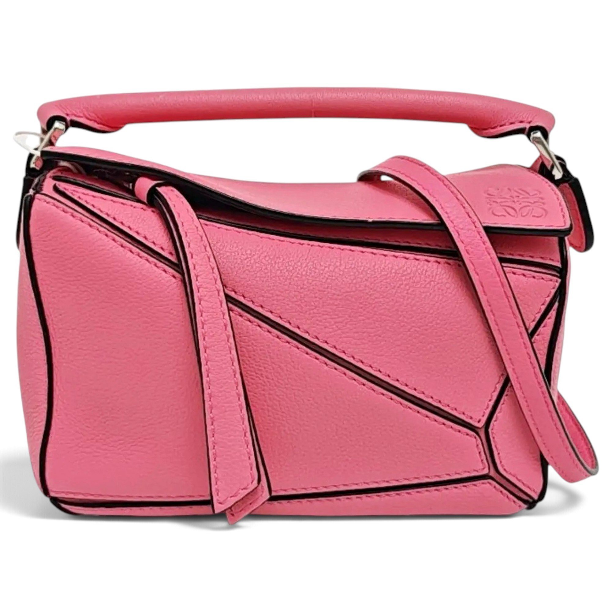 Puzzle leather handbag