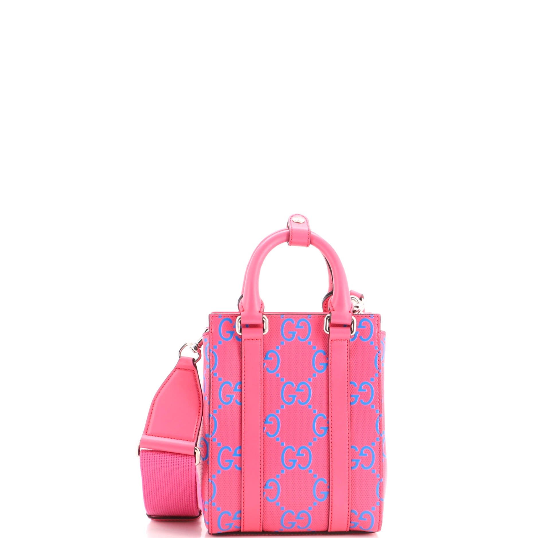 Convertible Open Tote GG Embossed Perforated Leather Mini