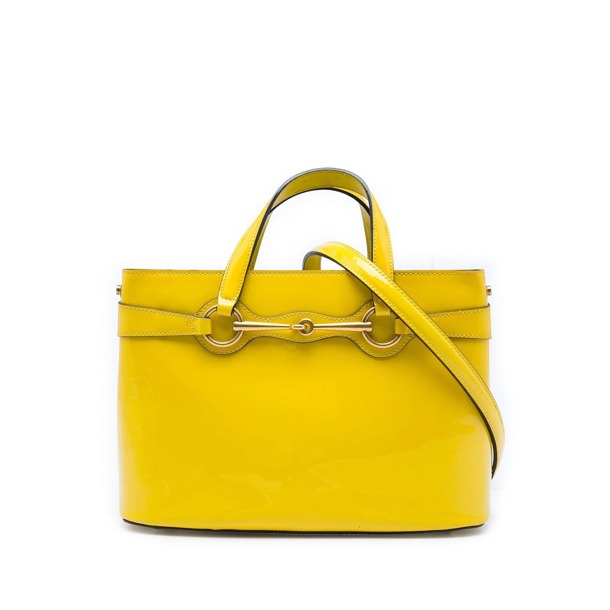 Bright Bit patent leather handbag