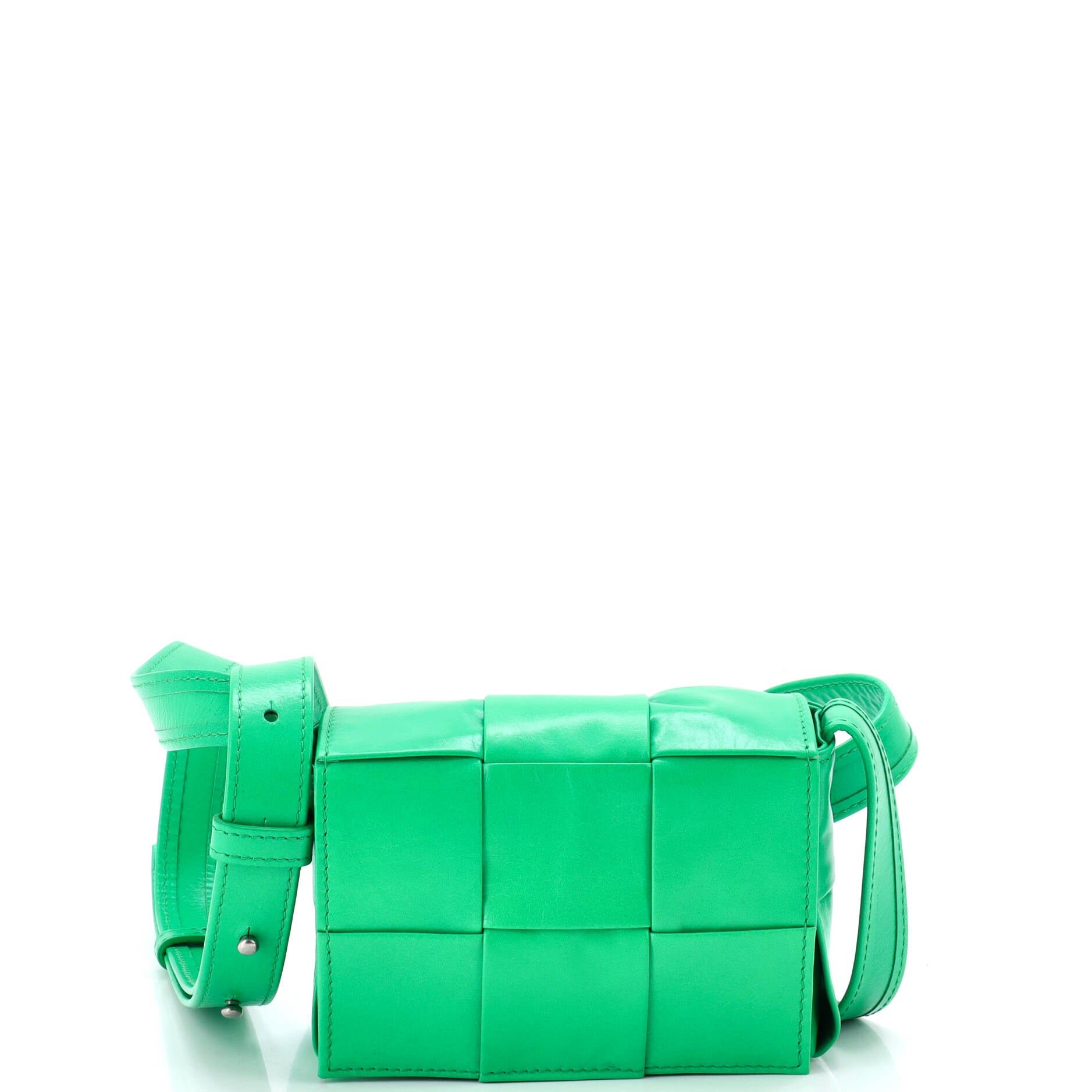 Bottega Veneta Cassette Crossbody Bag Maxi Intrecciato Leather Candy