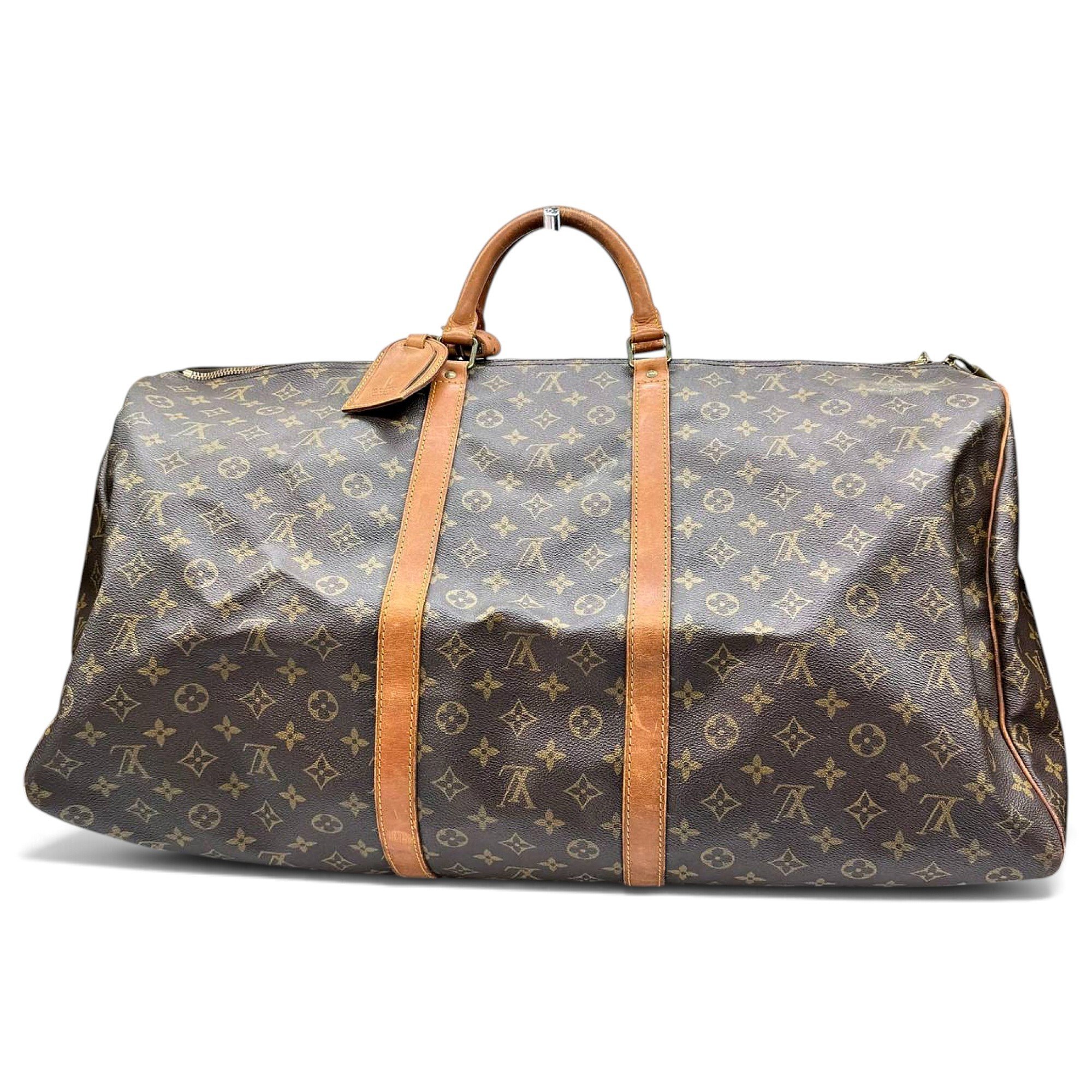 Keepall leather travel bag