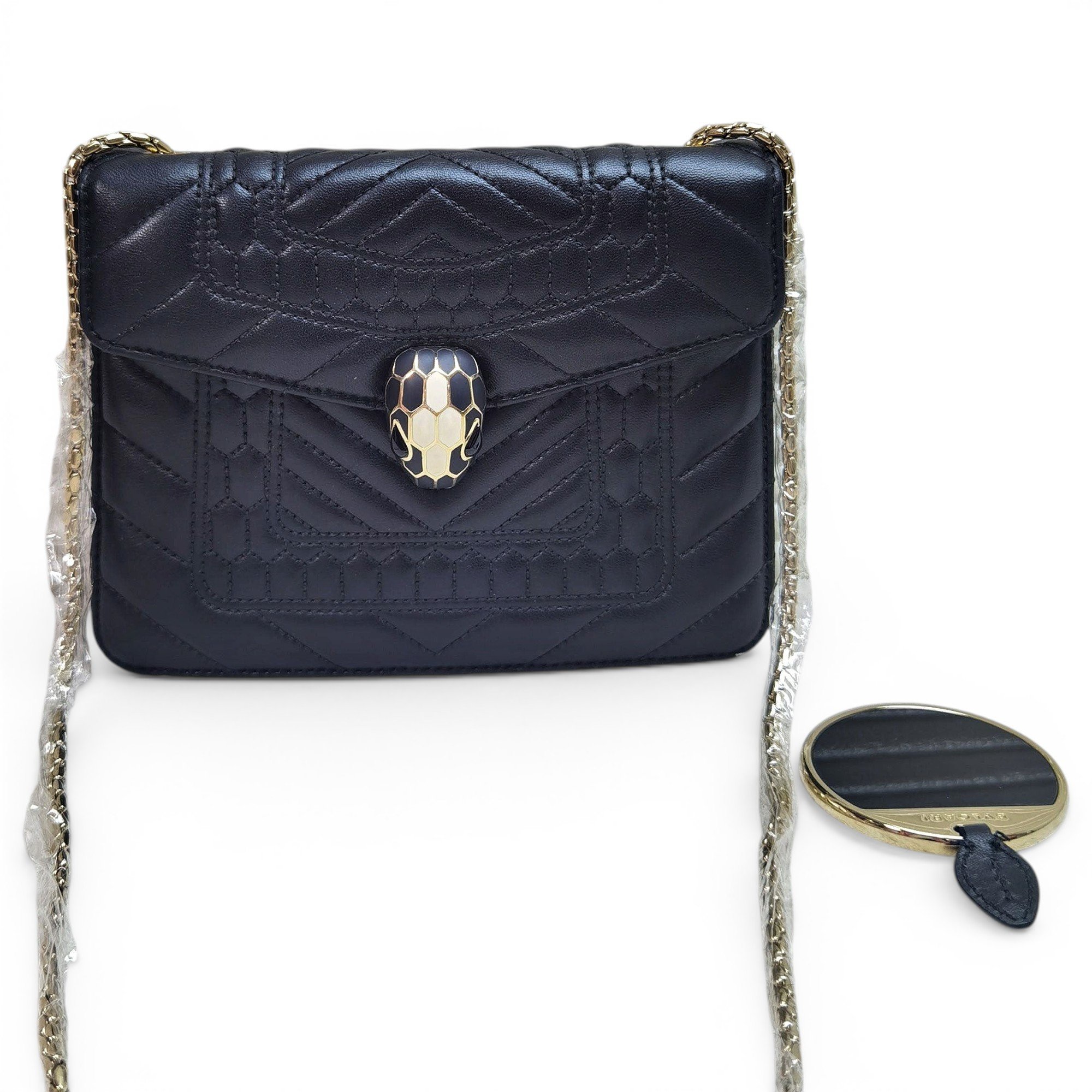 Serpenti leather handbag