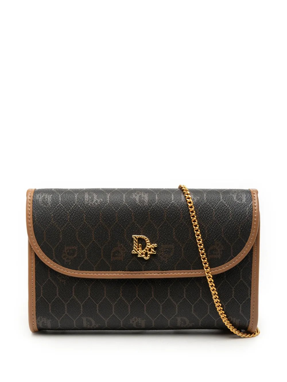 20th Century Honeycomb Coated Canvas Chain Flap crossbody bag