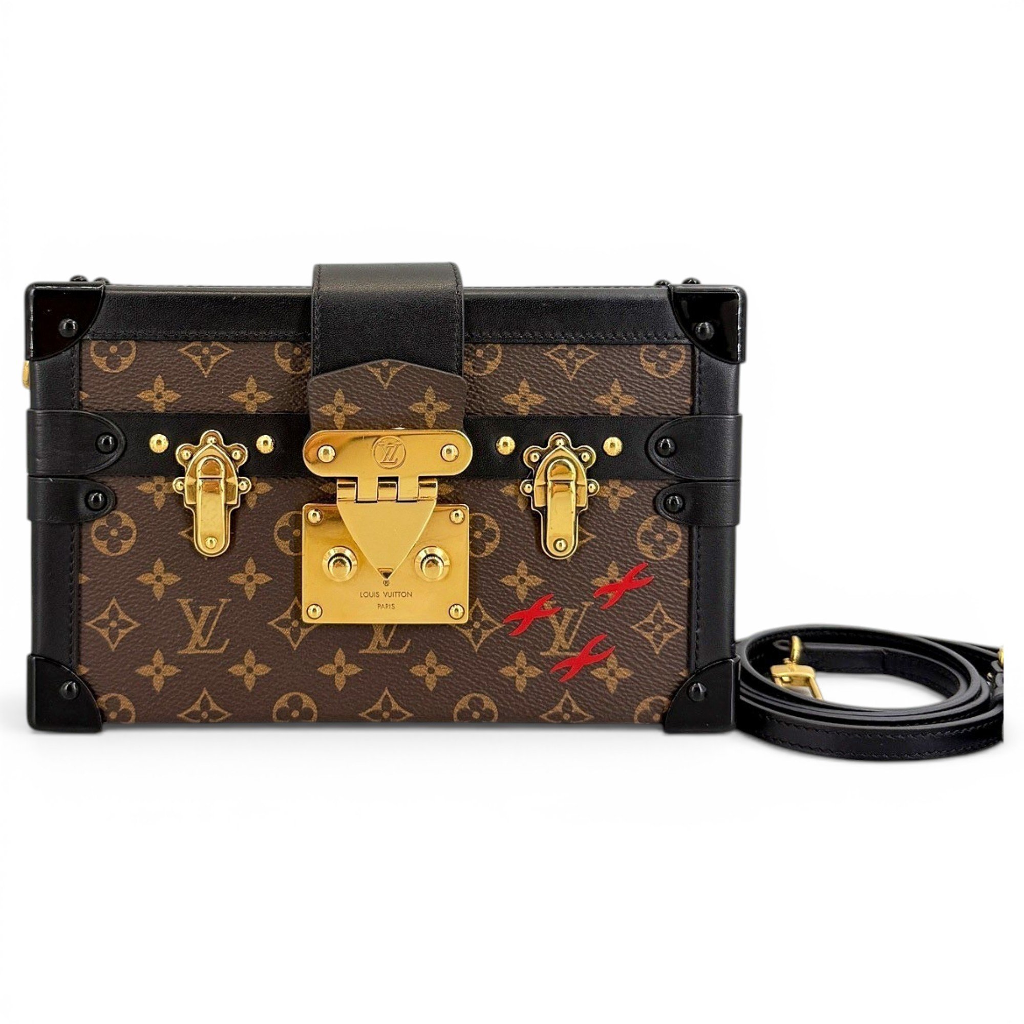 Petite Malle leather crossbody bag